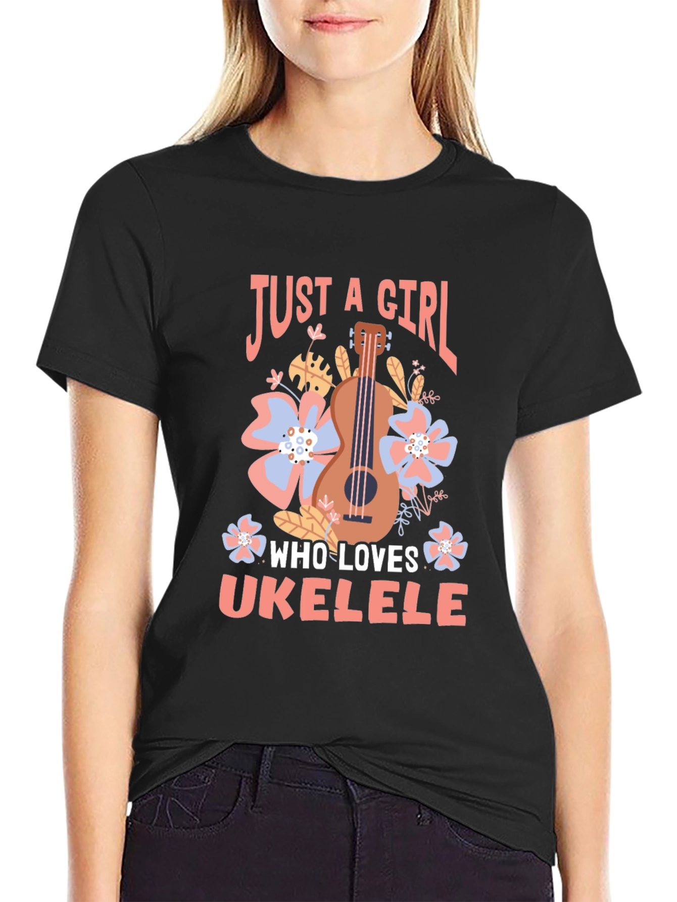 Just a Girl Who Loves Ukulele T-Shirt