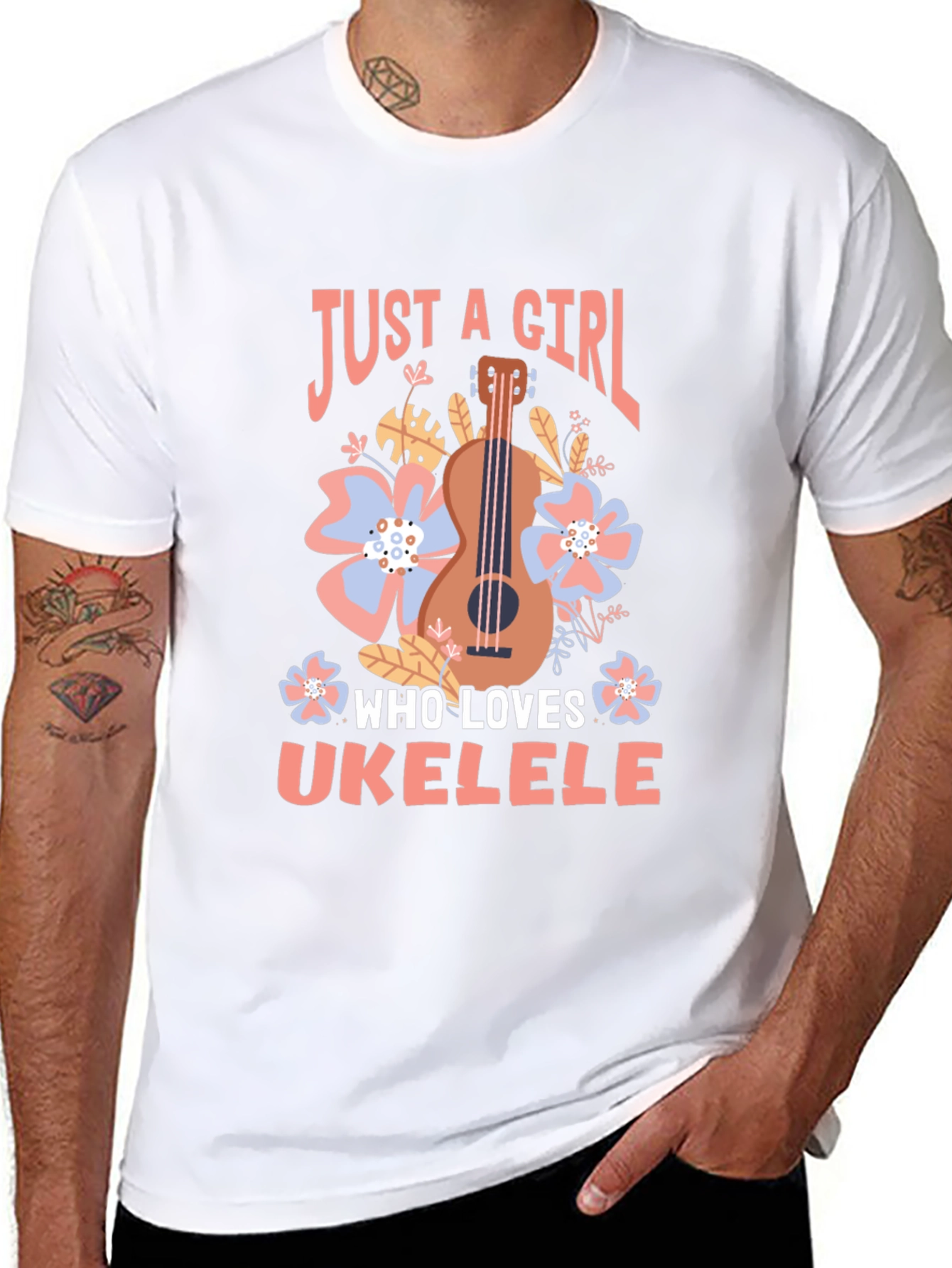 Just a Girl Who Loves Ukulele T-Shirt