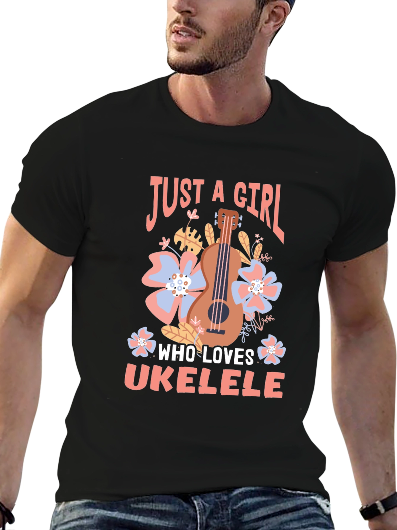 Just a Girl Who Loves Ukulele T-Shirt