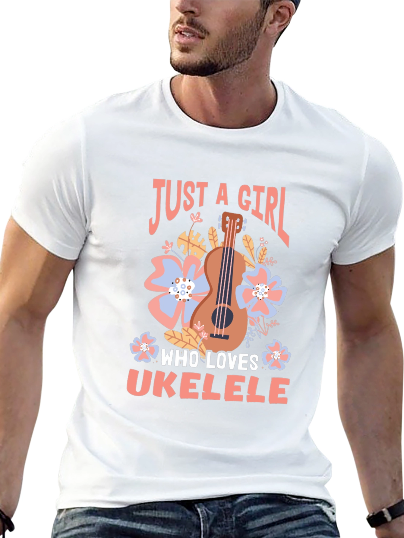 Just a Girl Who Loves Ukulele T-Shirt