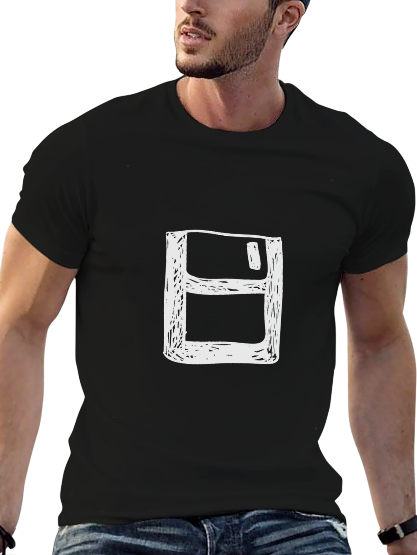 Retro Floppy Disk T-Shirt - Geeky Computer Tee