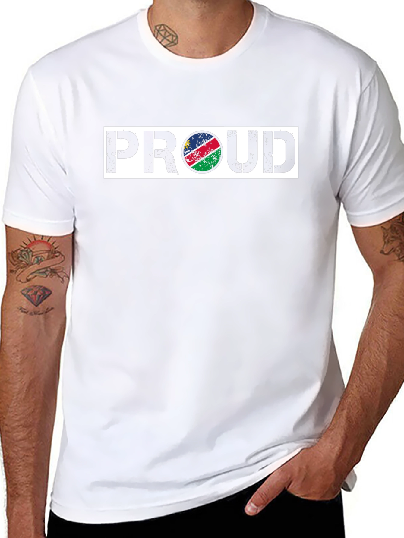 Namibia Flag Pride T-Shirt - Black