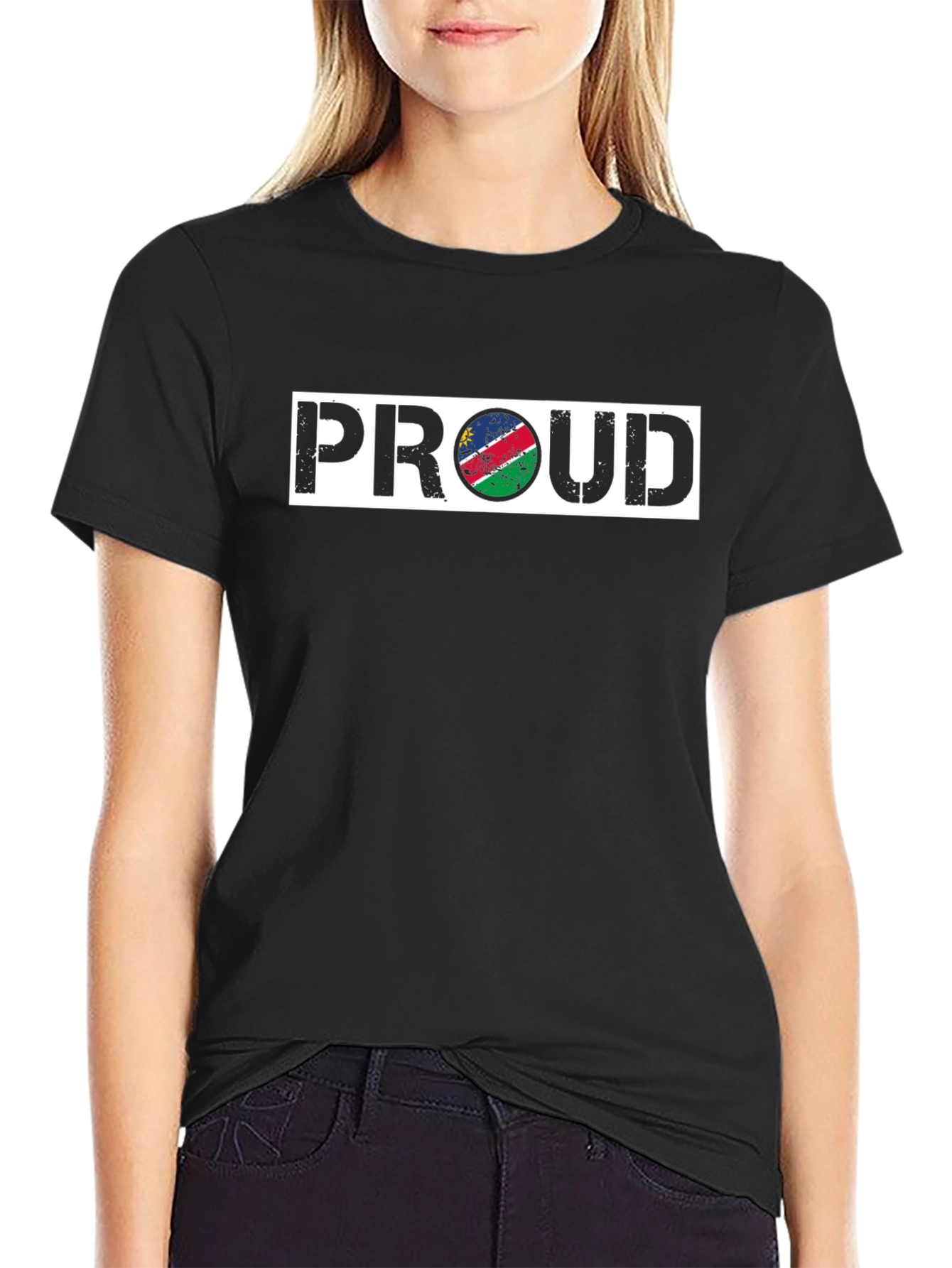 Namibia Flag Pride T-Shirt - Black