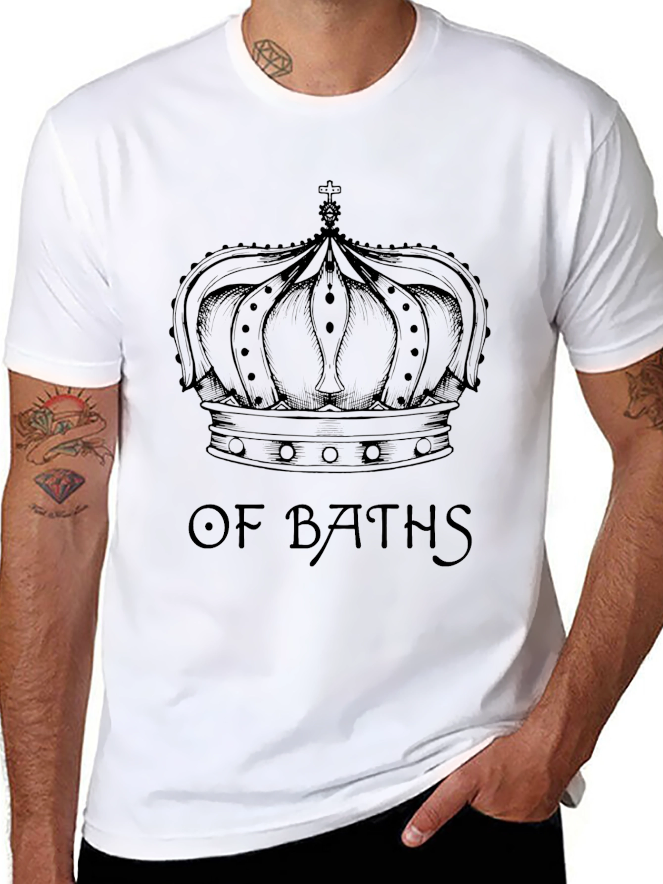 Crown of Baths Black Graphic Tee