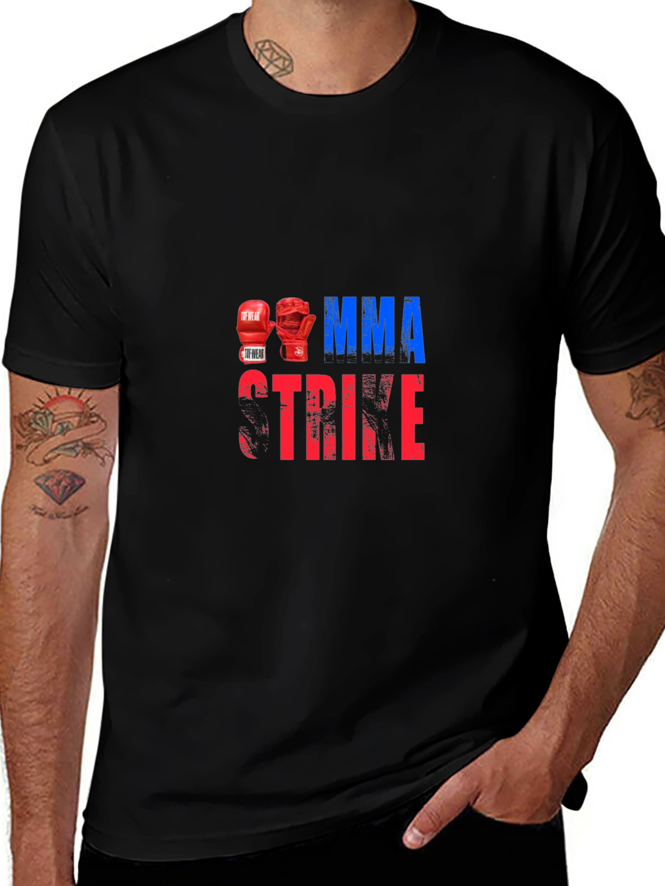 MMA Strike Graphic Tee - Boxing Glove Design