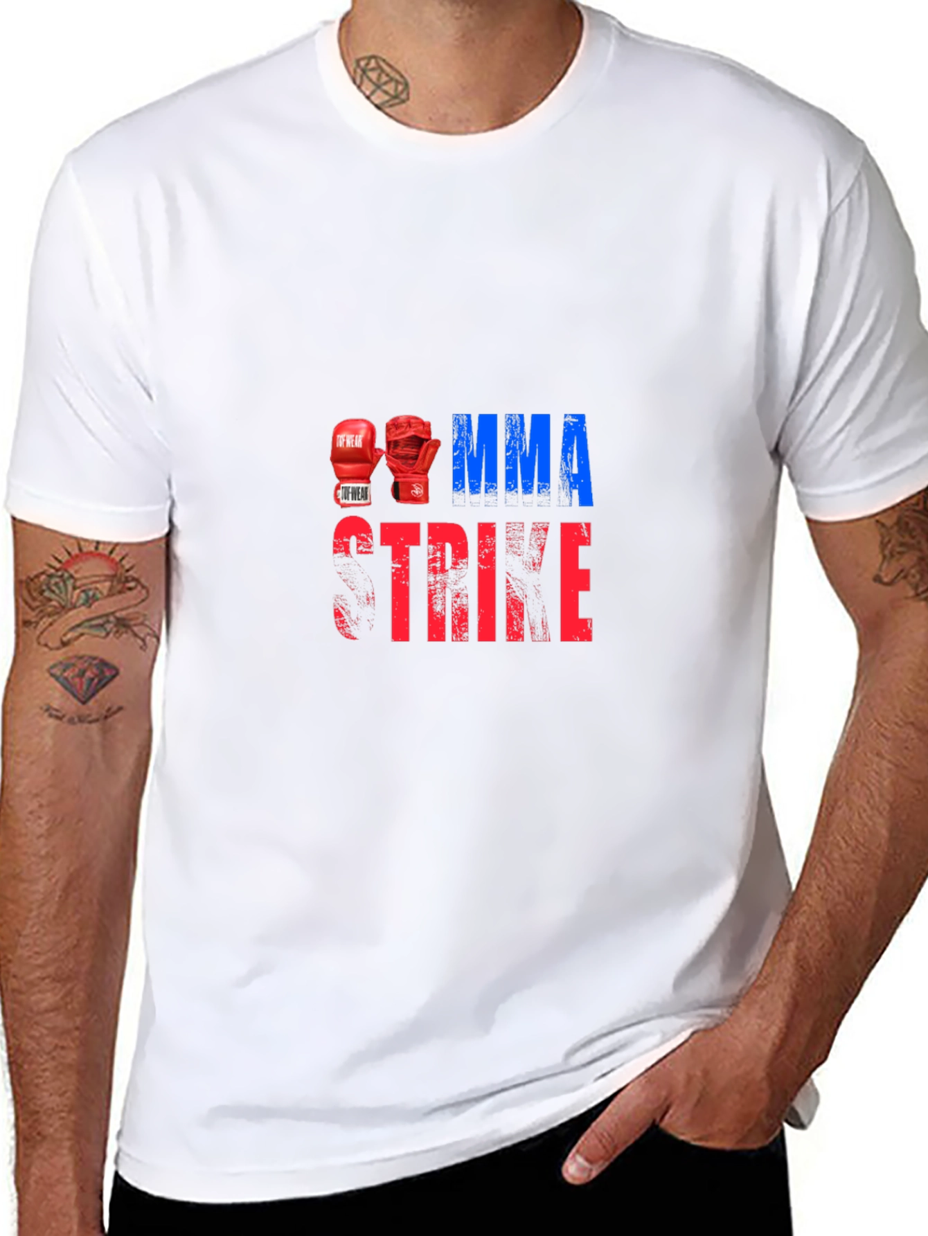 MMA Strike Graphic Tee - Boxing Glove Design