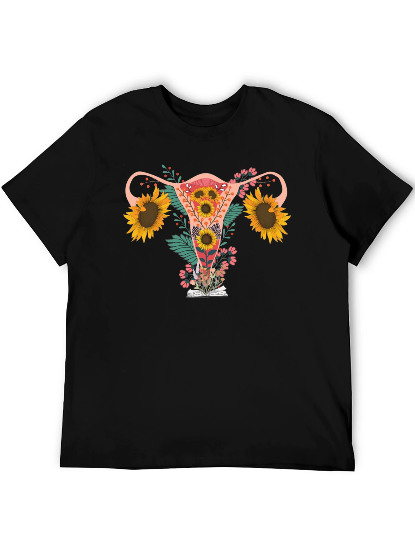 Floral Uterus Graphic T-Shirt - Reproductive Rights Tee