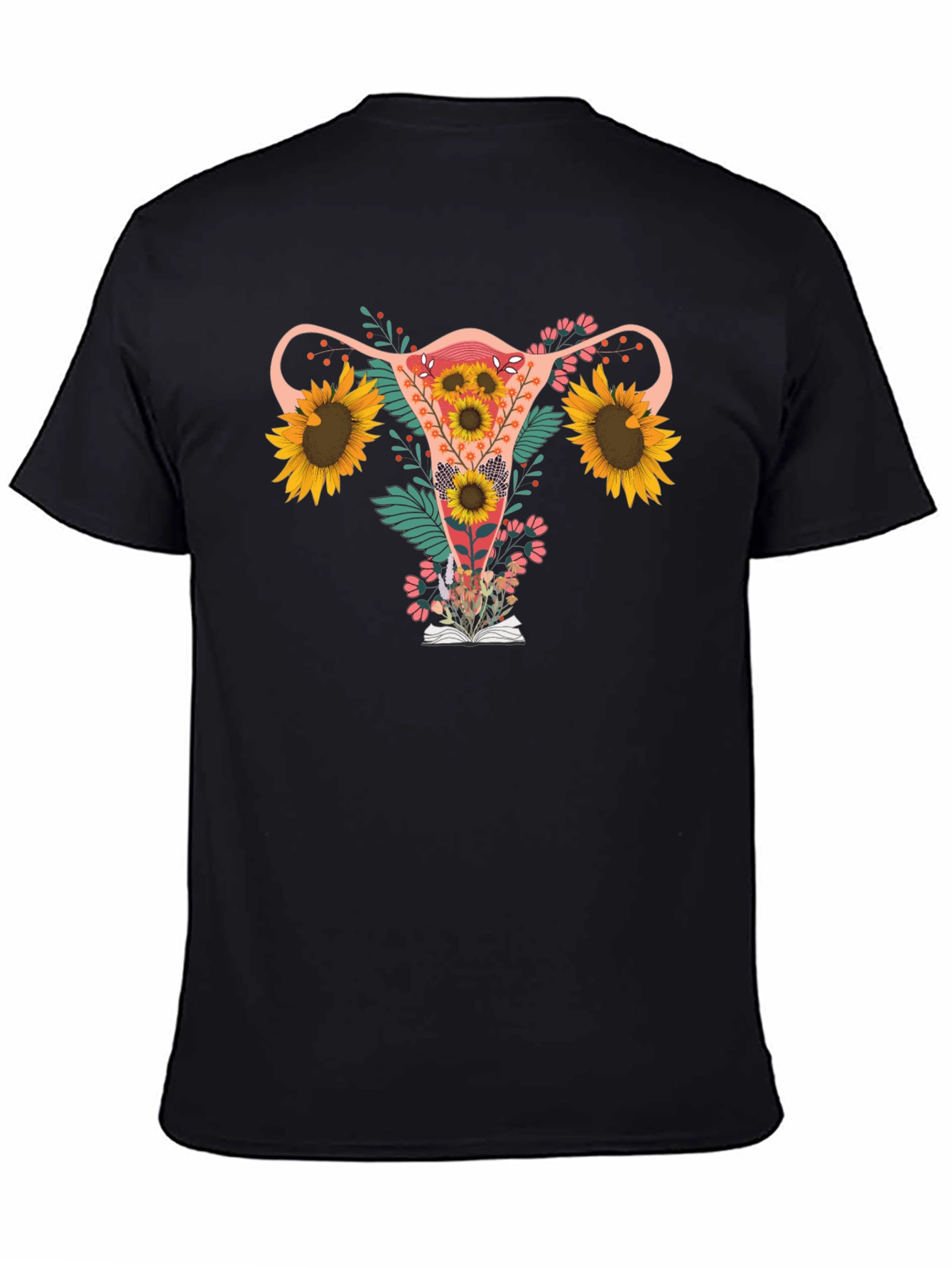 Floral Uterus Graphic T-Shirt - Reproductive Rights Tee