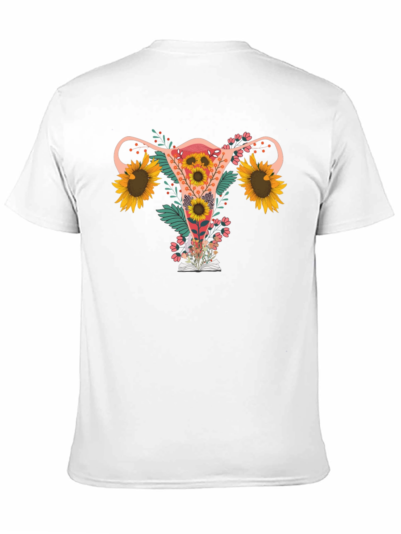 Floral Uterus Graphic T-Shirt - Reproductive Rights Tee