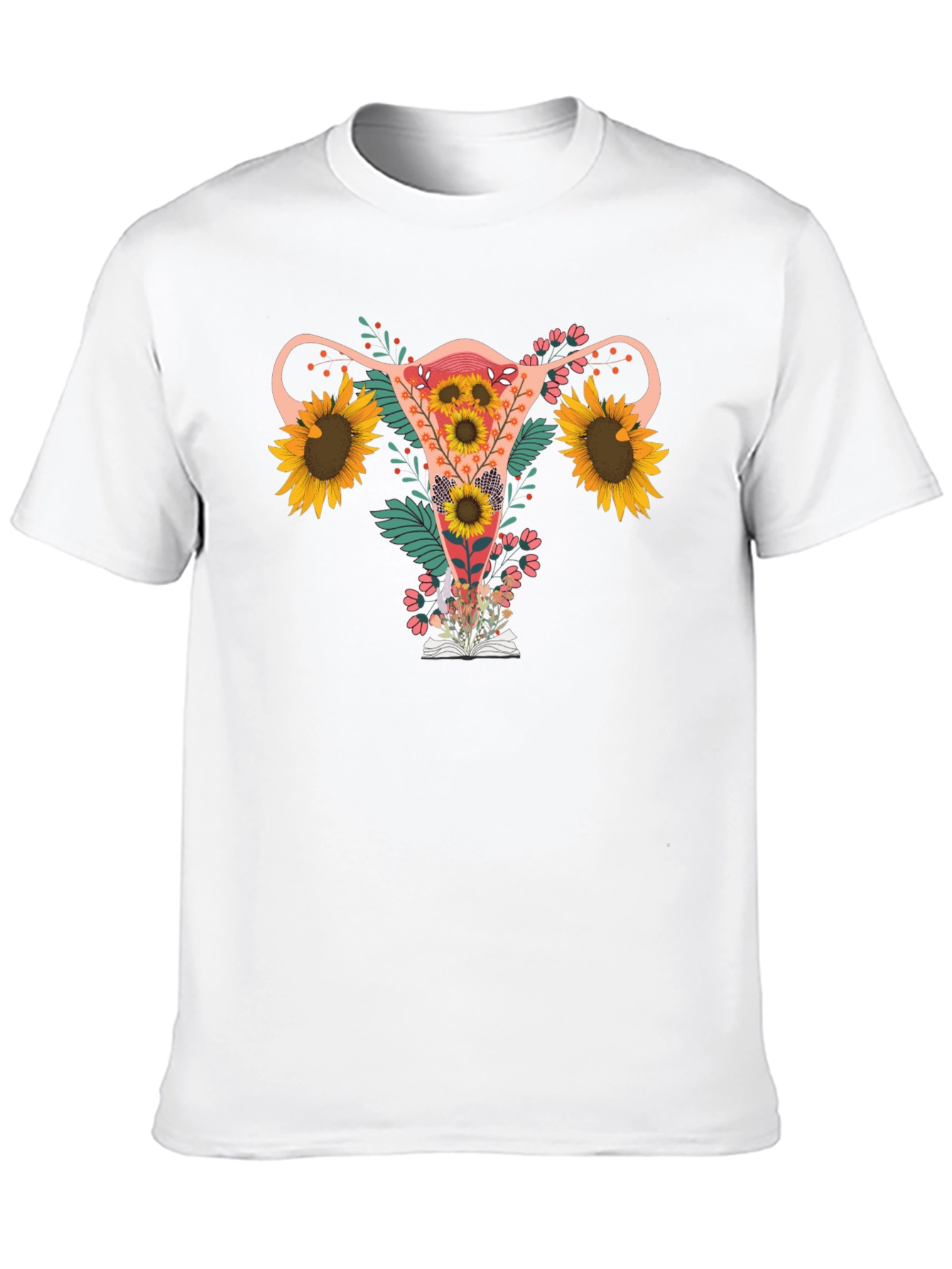 Floral Uterus Graphic T-Shirt - Reproductive Rights Tee
