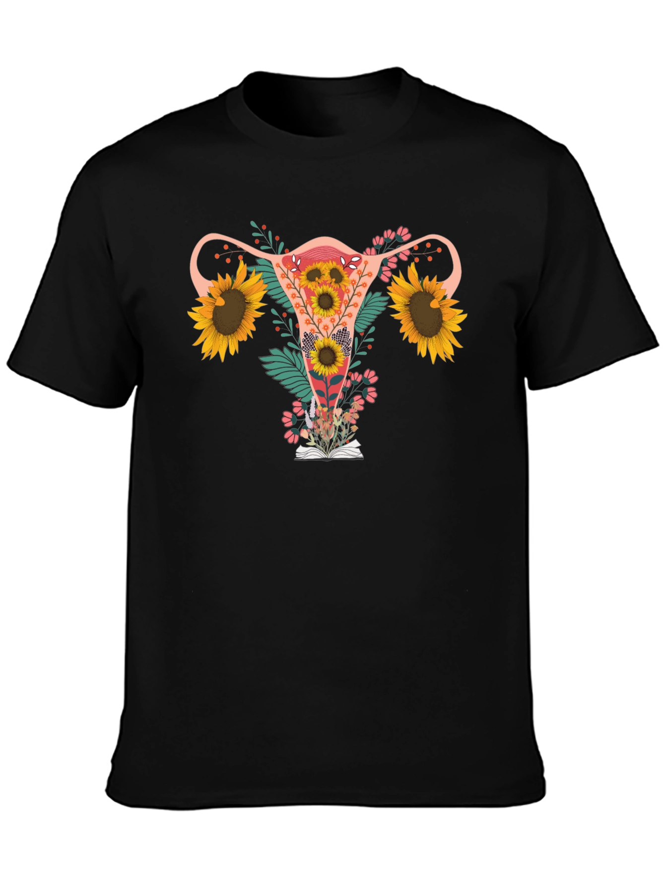 Floral Uterus Graphic T-Shirt - Reproductive Rights Tee