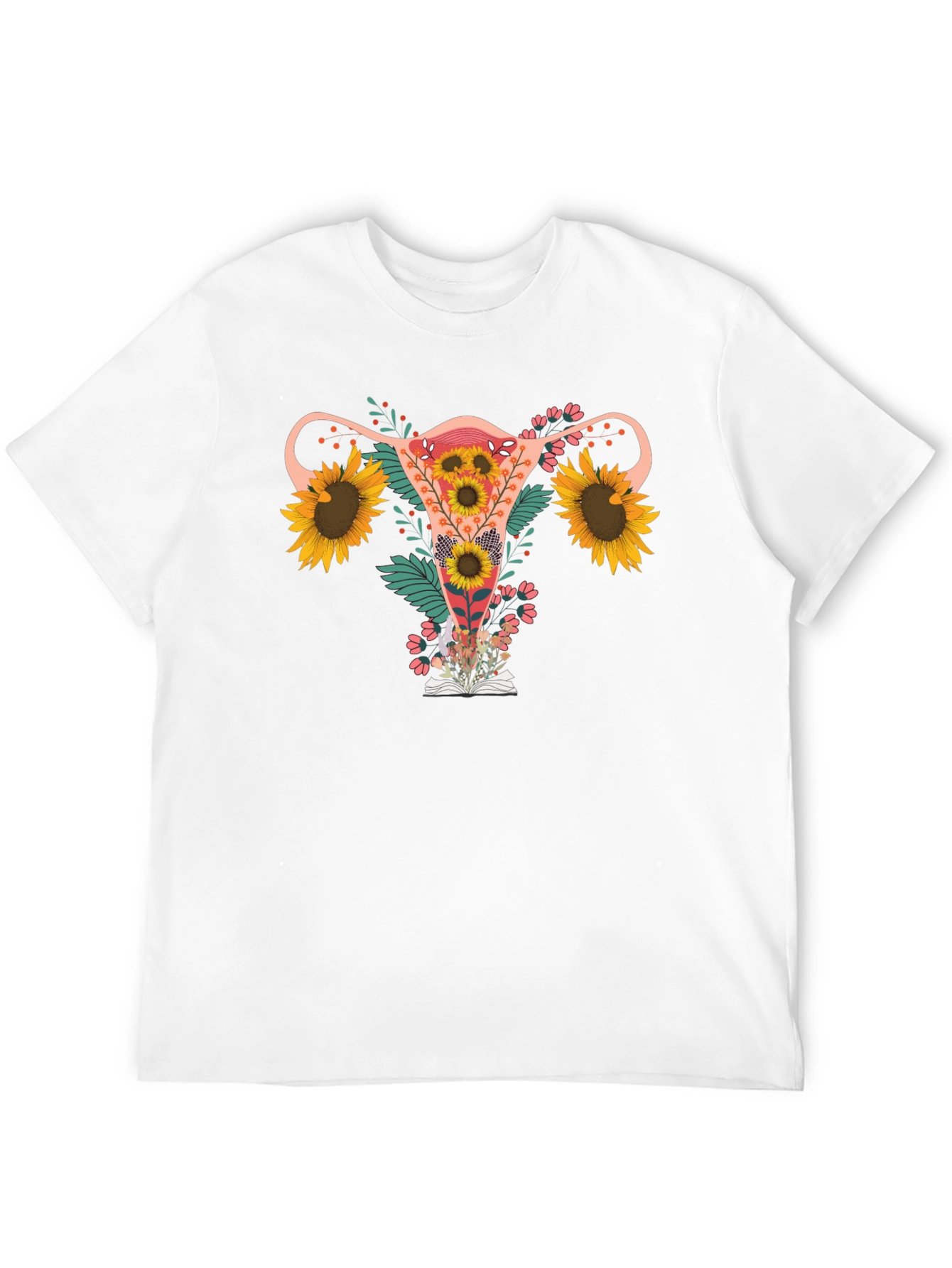 Floral Uterus Graphic T-Shirt - Reproductive Rights Tee