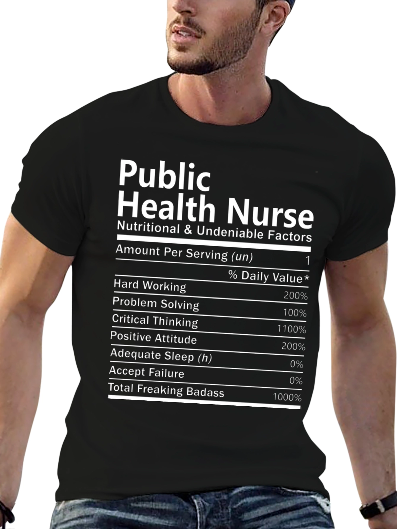 Public Health Nurse Nutrition Facts T-Shirt