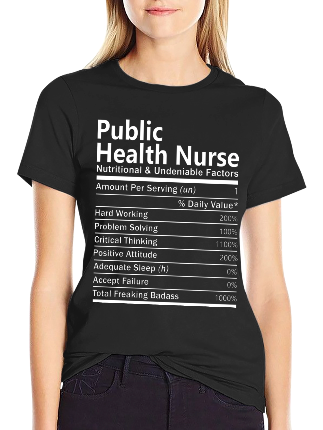 Public Health Nurse Nutrition Facts T-Shirt