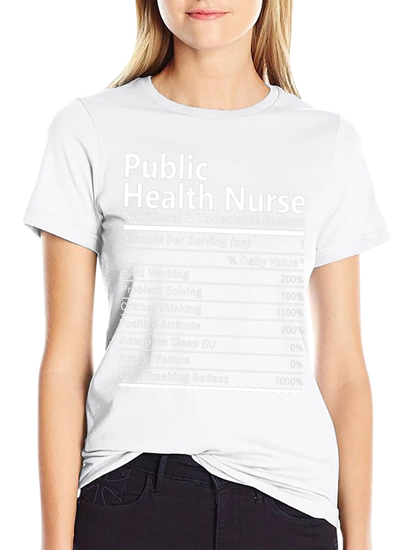 Public Health Nurse Nutrition Facts T-Shirt