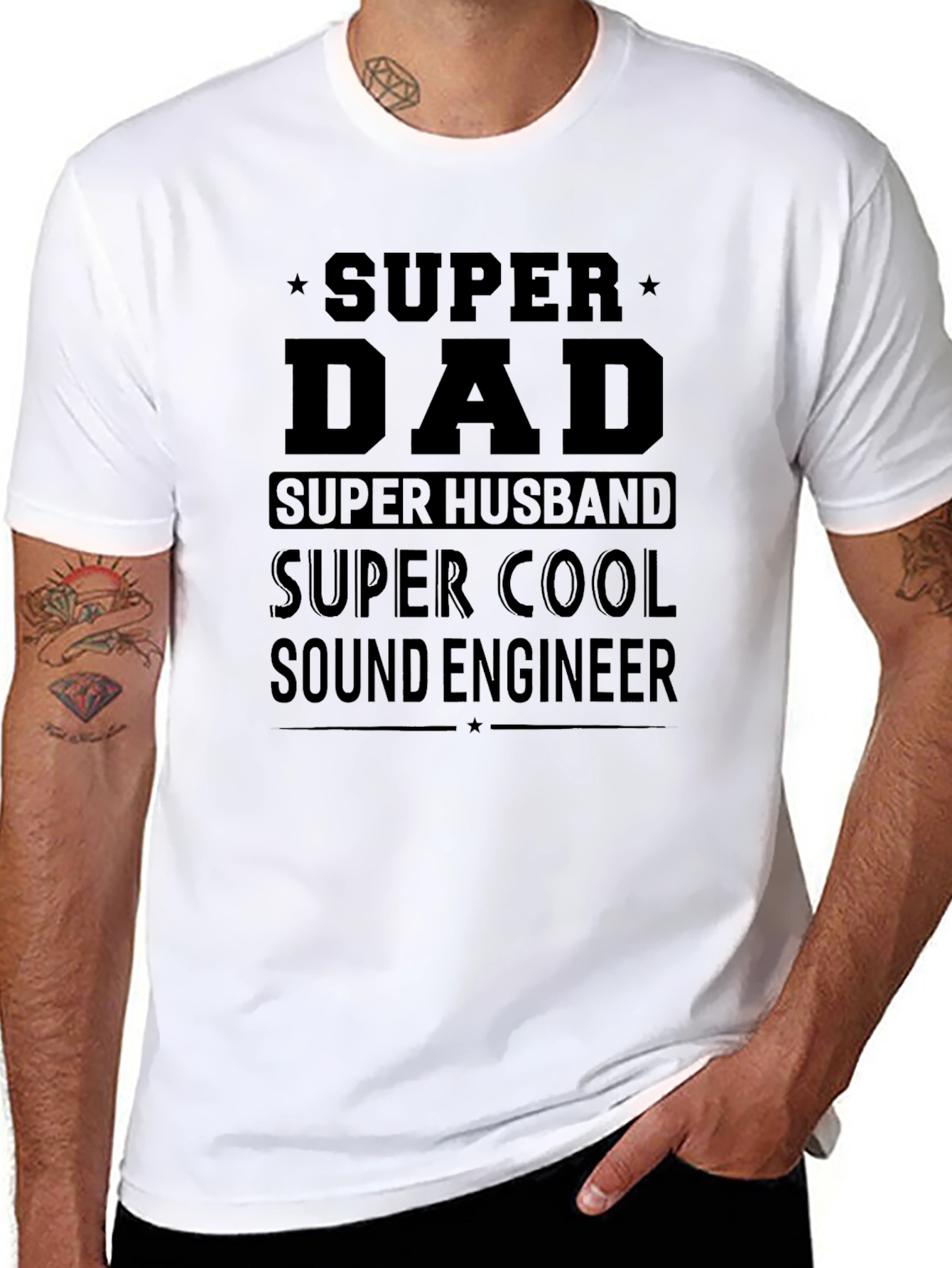 Super Dad Sound Engineer Graphic T-Shirt