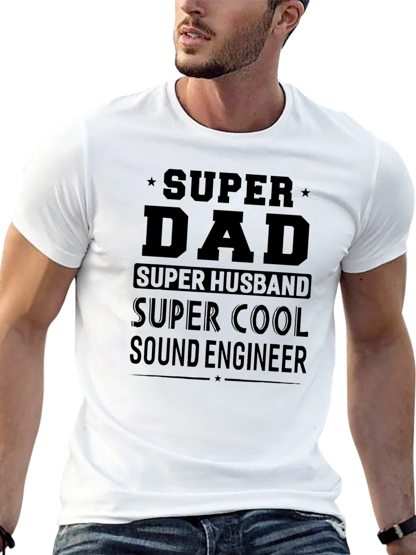 Super Dad Sound Engineer Graphic T-Shirt