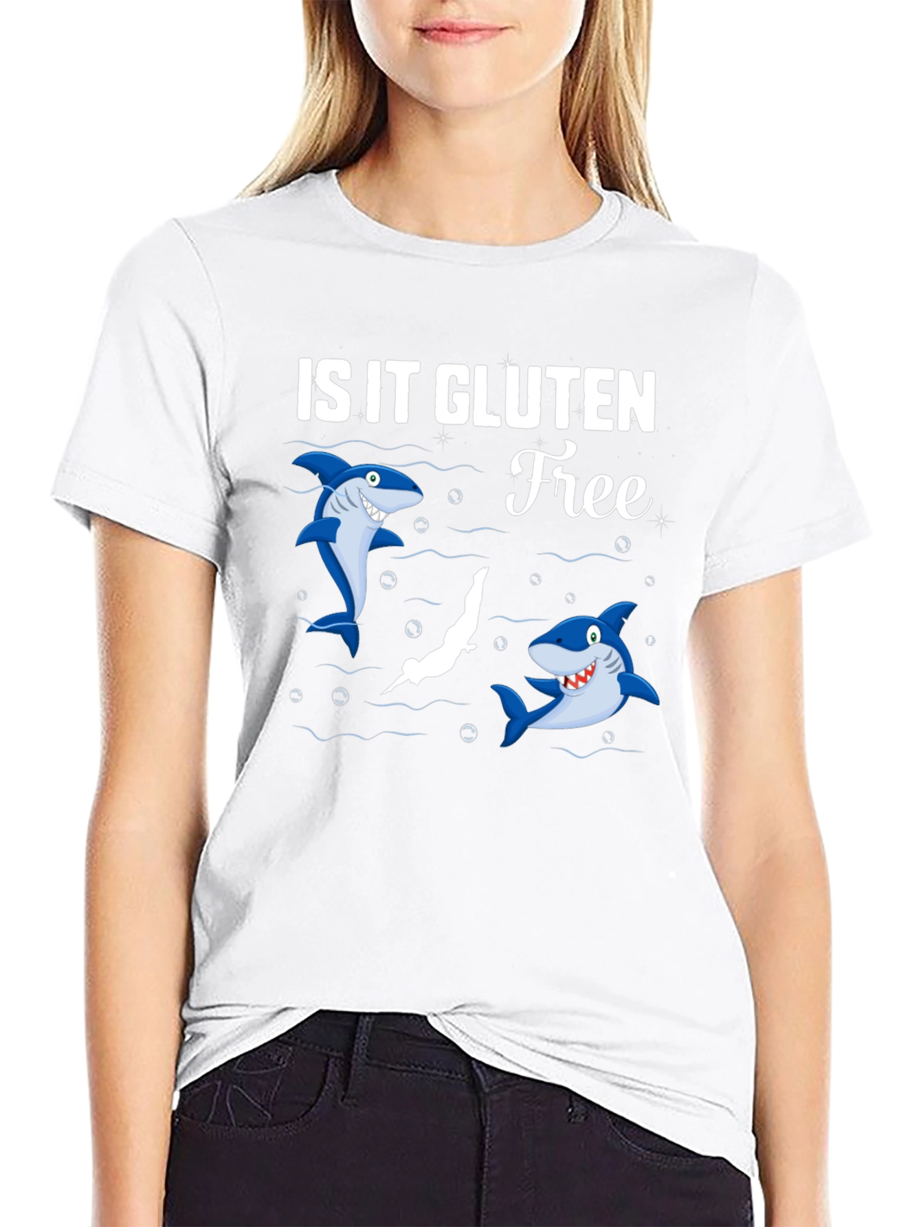 Is It Gluten Free T-Shirt Funny Shark Diver Tee
