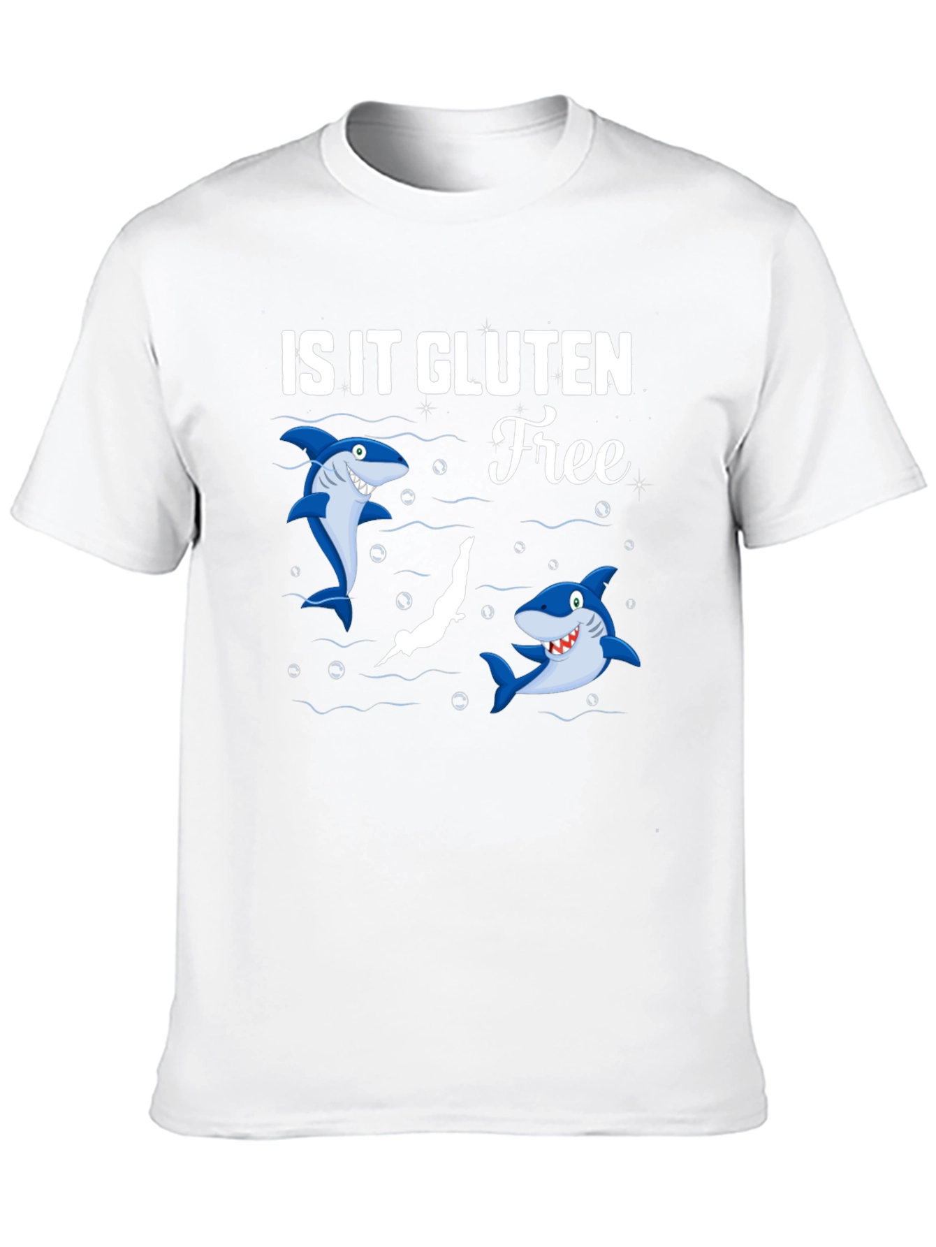 Is It Gluten Free T-Shirt Funny Shark Diver Tee
