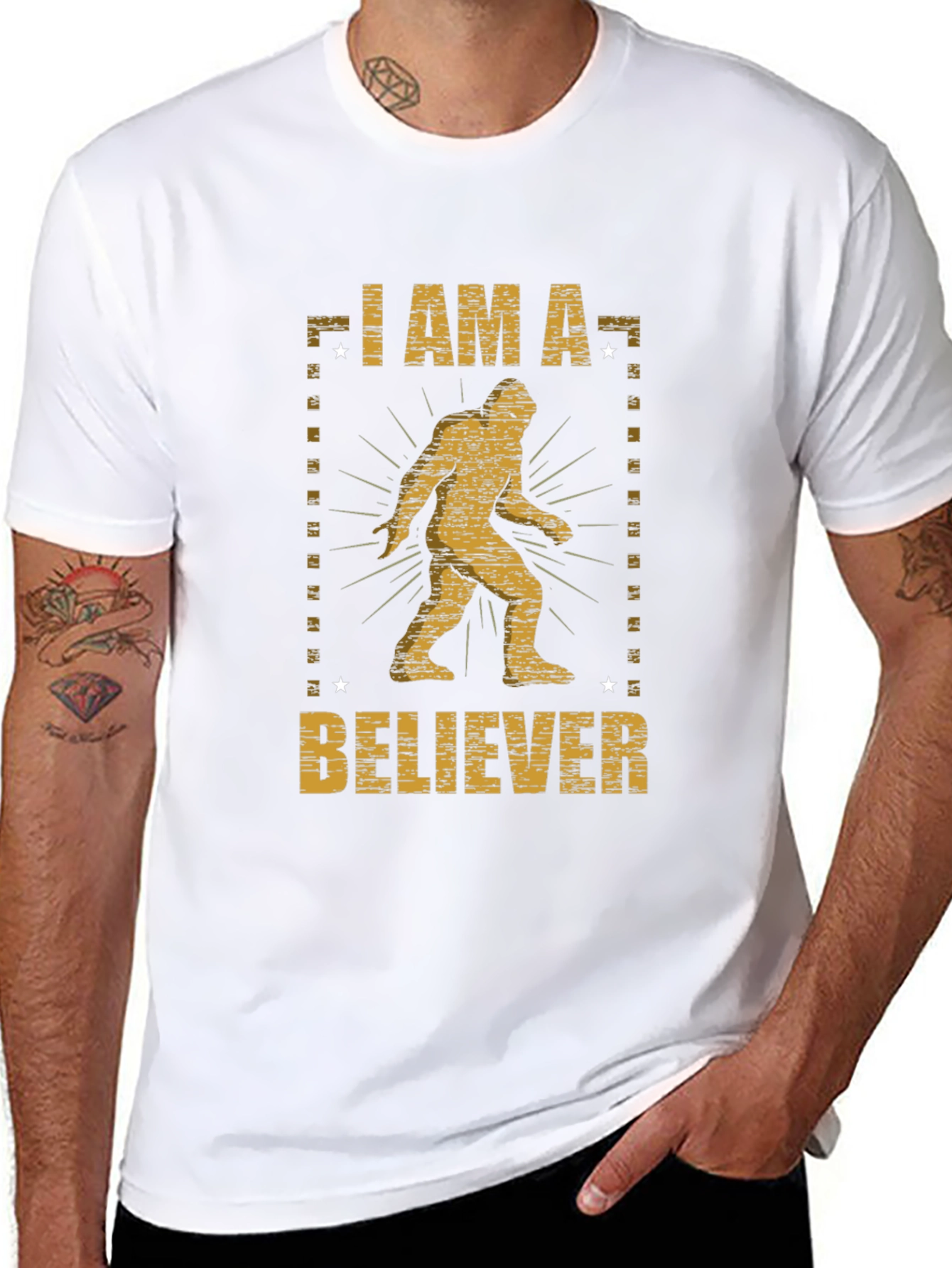 I Am A Believer Bigfoot Graphic Tee
