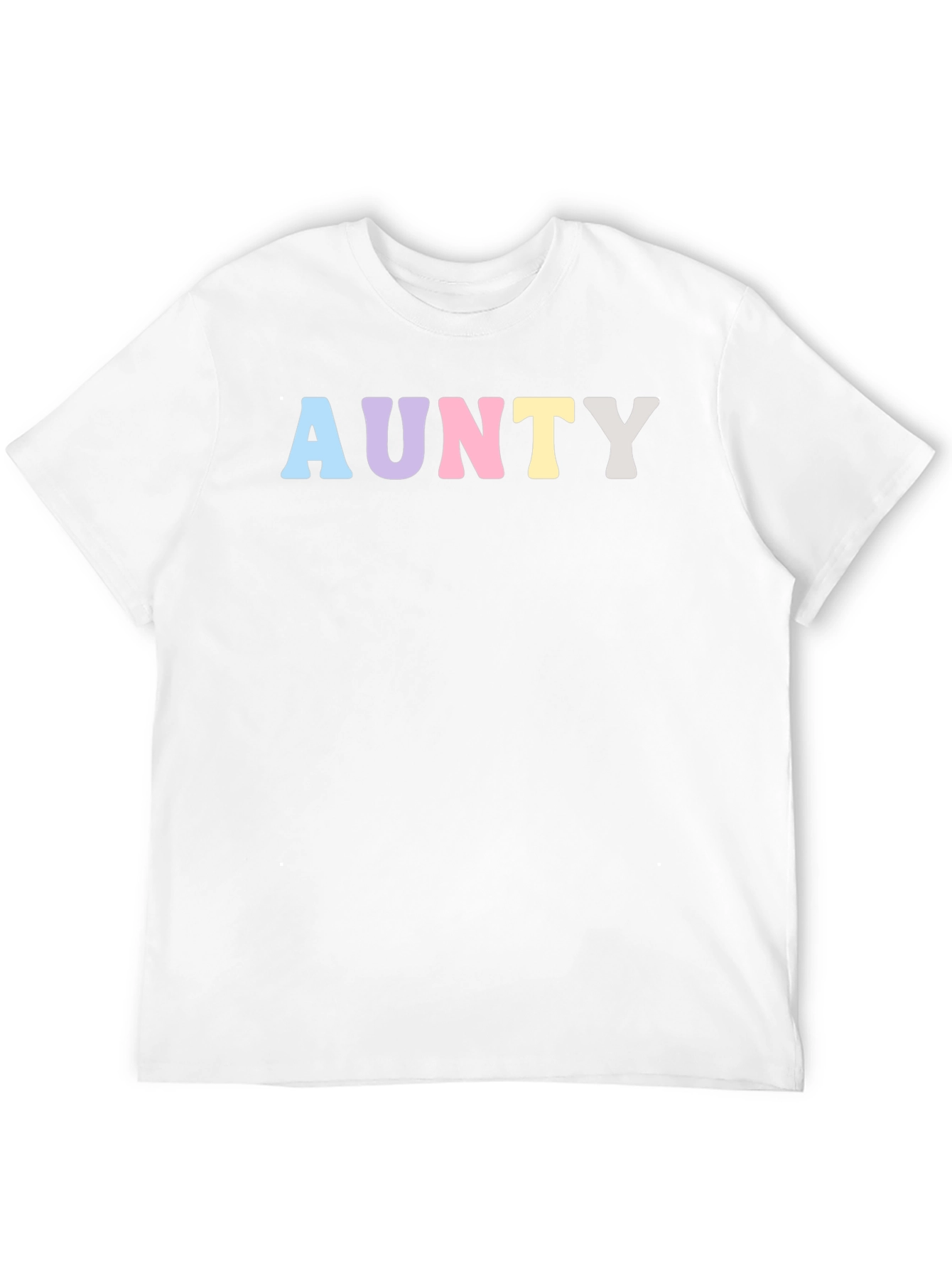 AUNTY Pastel Graphic Print Black T-Shirt
