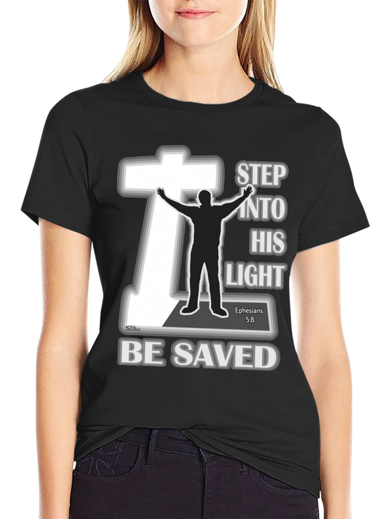 Step into His Light T-Shirt - Christian Faith Tee