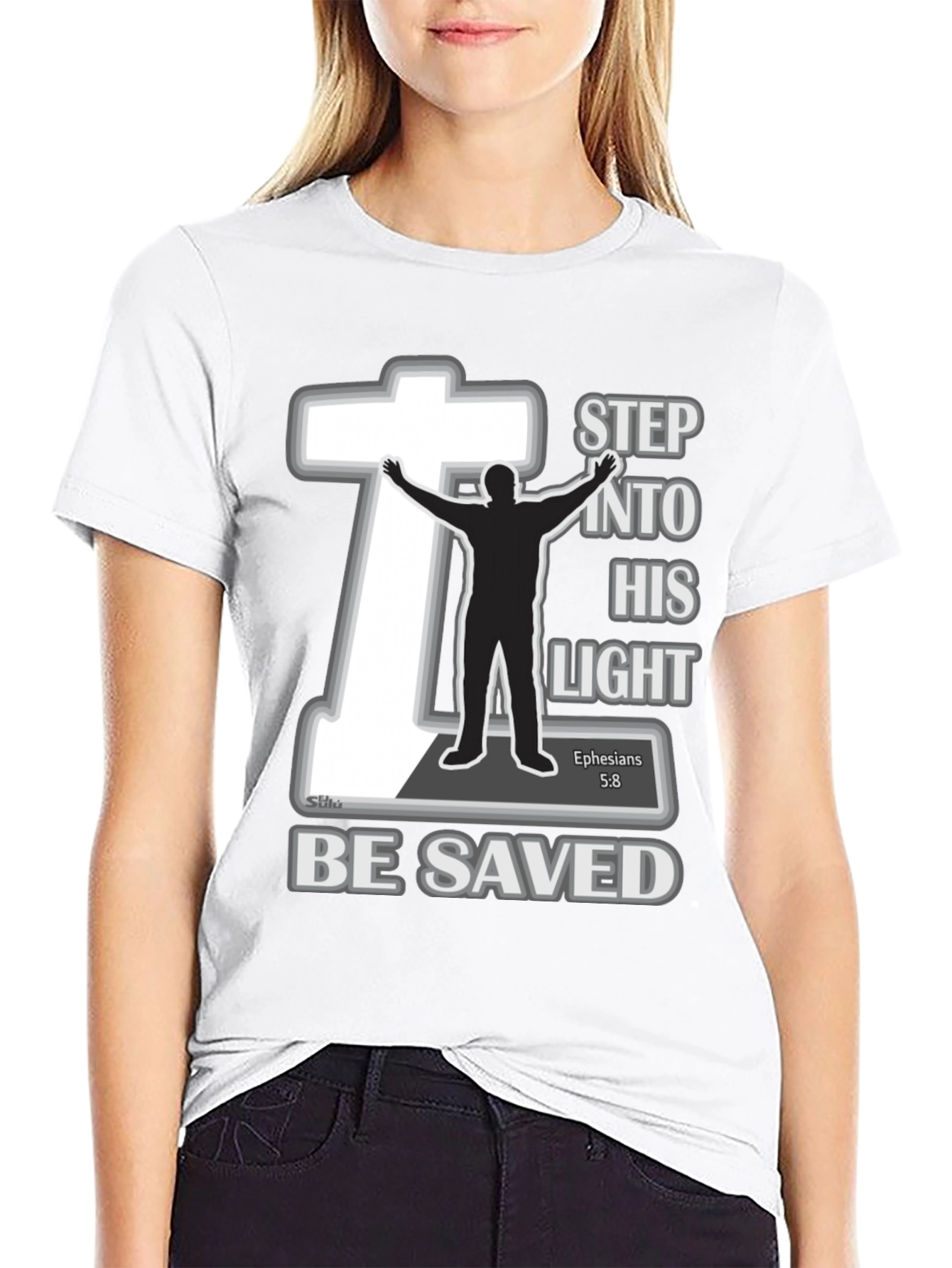 Step into His Light T-Shirt - Christian Faith Tee