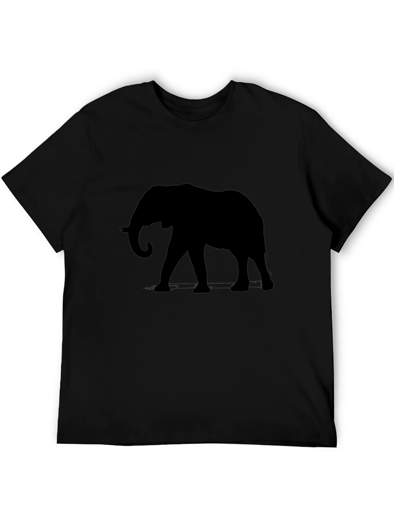 Black Elephant Silhouette T-Shirt