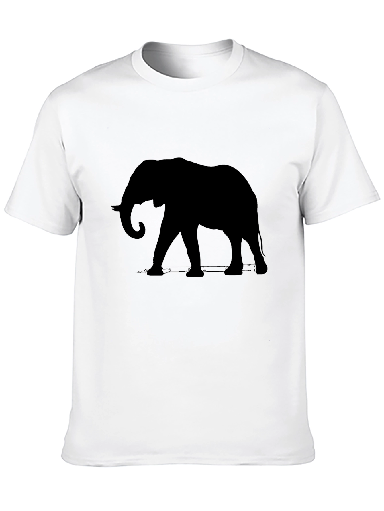 Black Elephant Silhouette T-Shirt