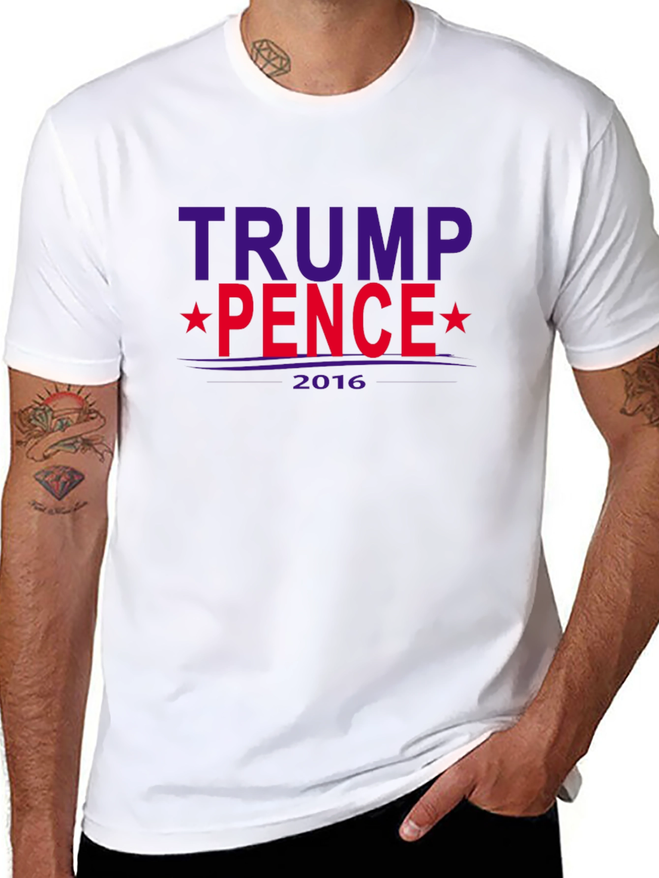 Trump Pence 2016 Graphic Print T-Shirt