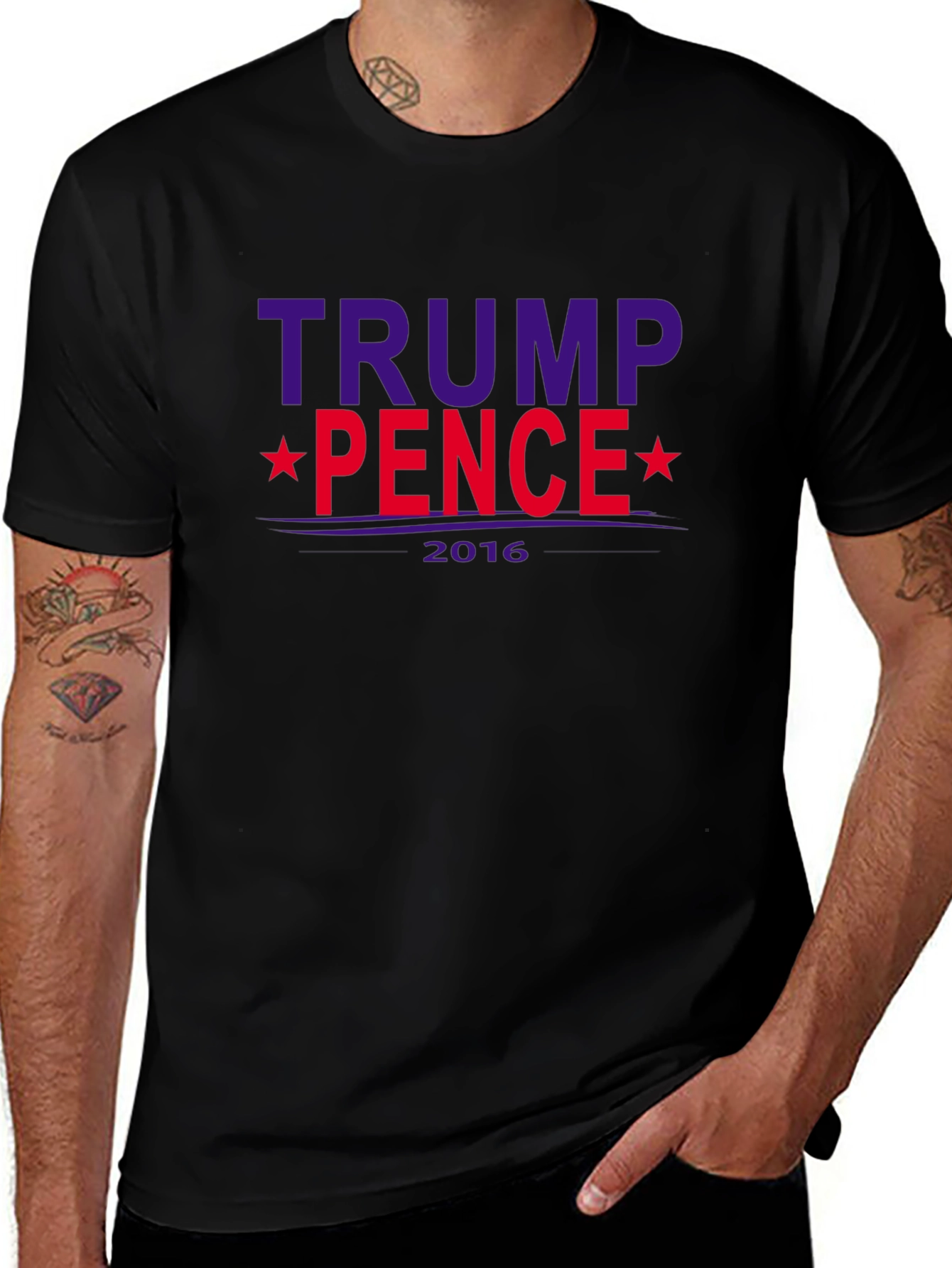 Trump Pence 2016 Graphic Print T-Shirt