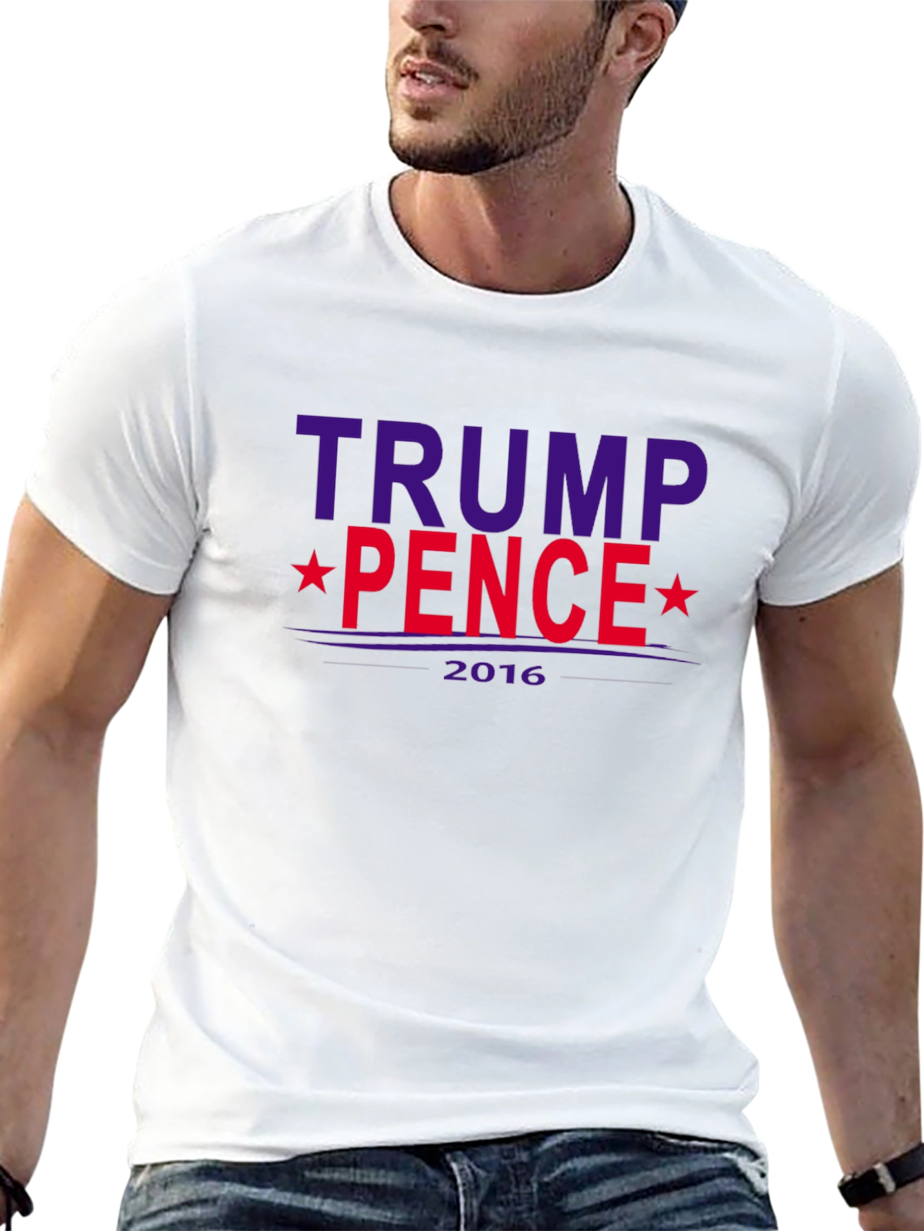 Trump Pence 2016 Graphic Print T-Shirt