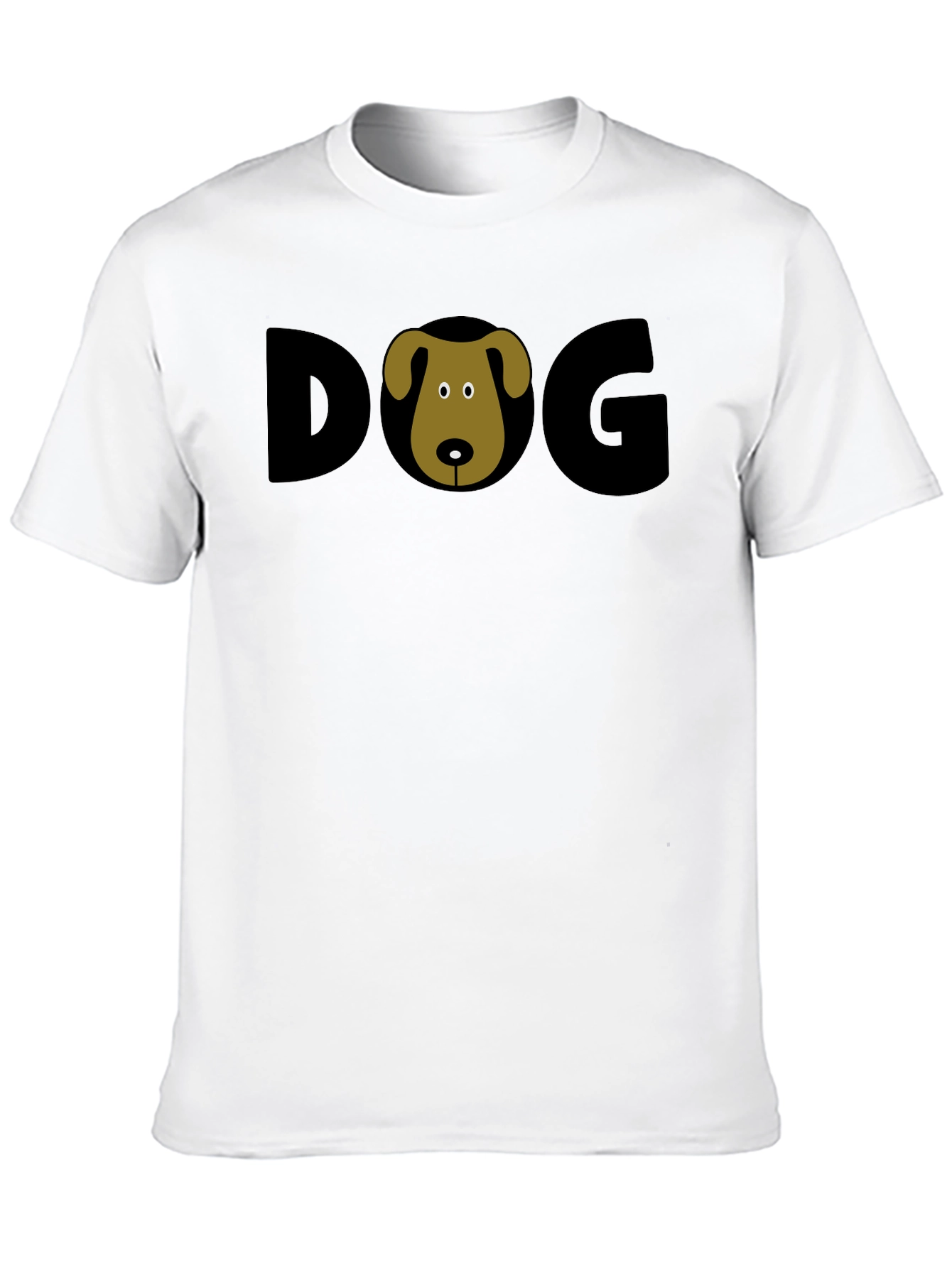 Dog Graphic Print Black T-Shirt