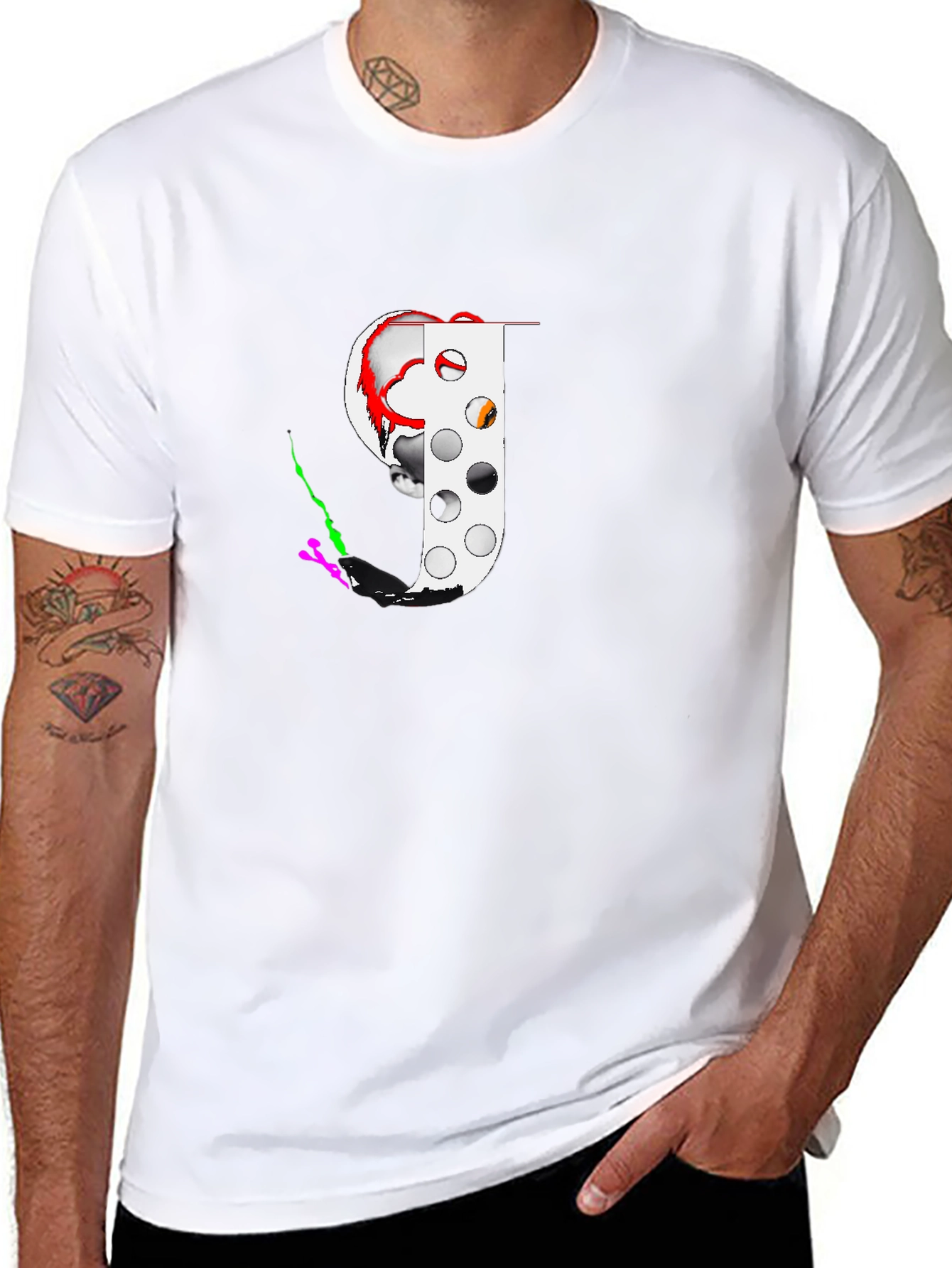 Creepy Clown Graphic Black T-Shirt