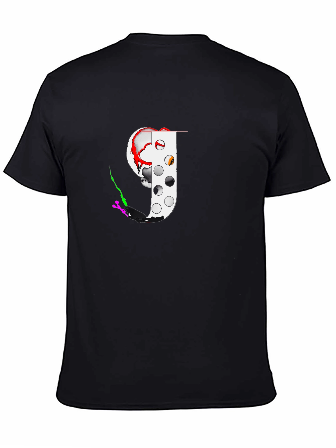 Creepy Clown Graphic Black T-Shirt