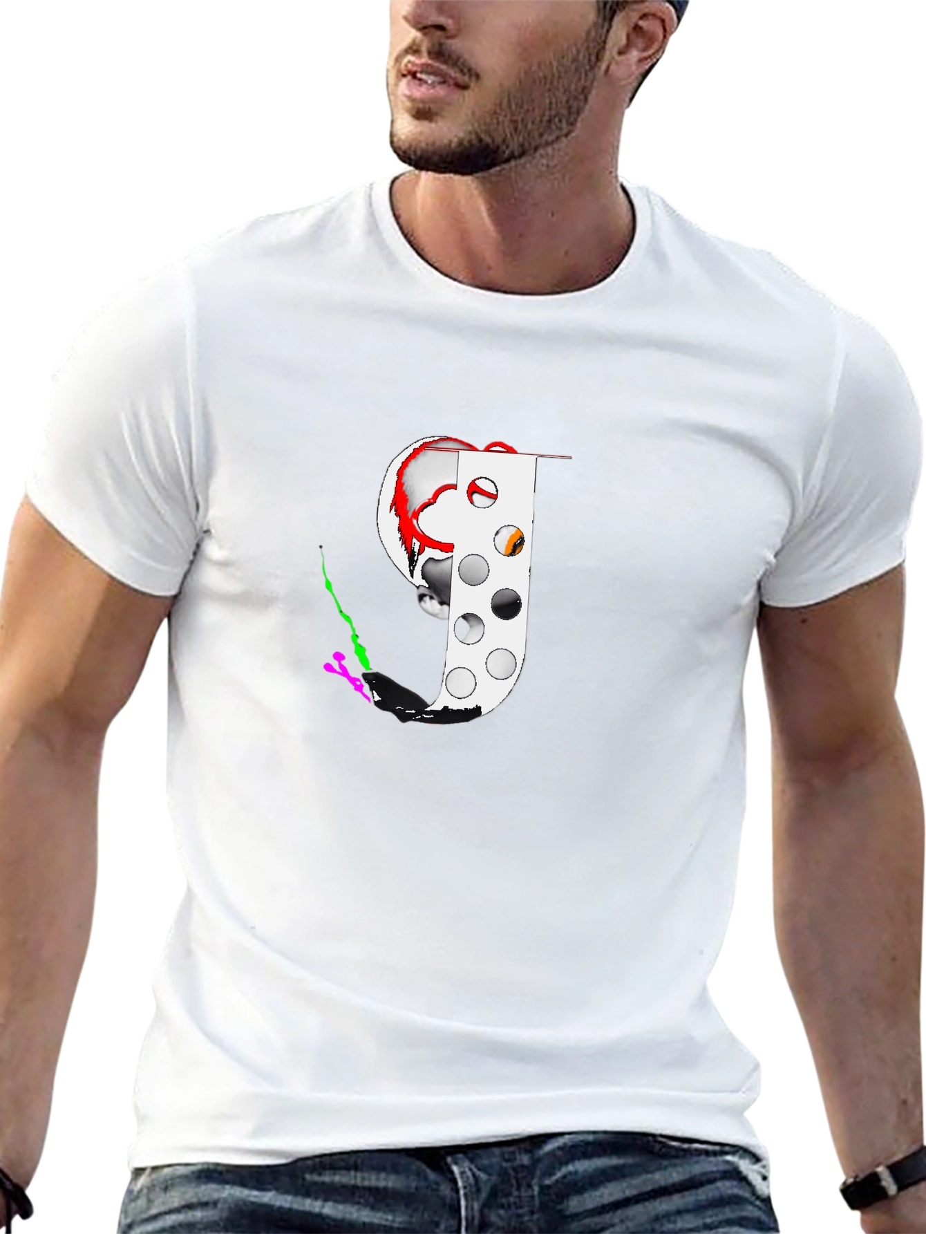 Creepy Clown Graphic Black T-Shirt