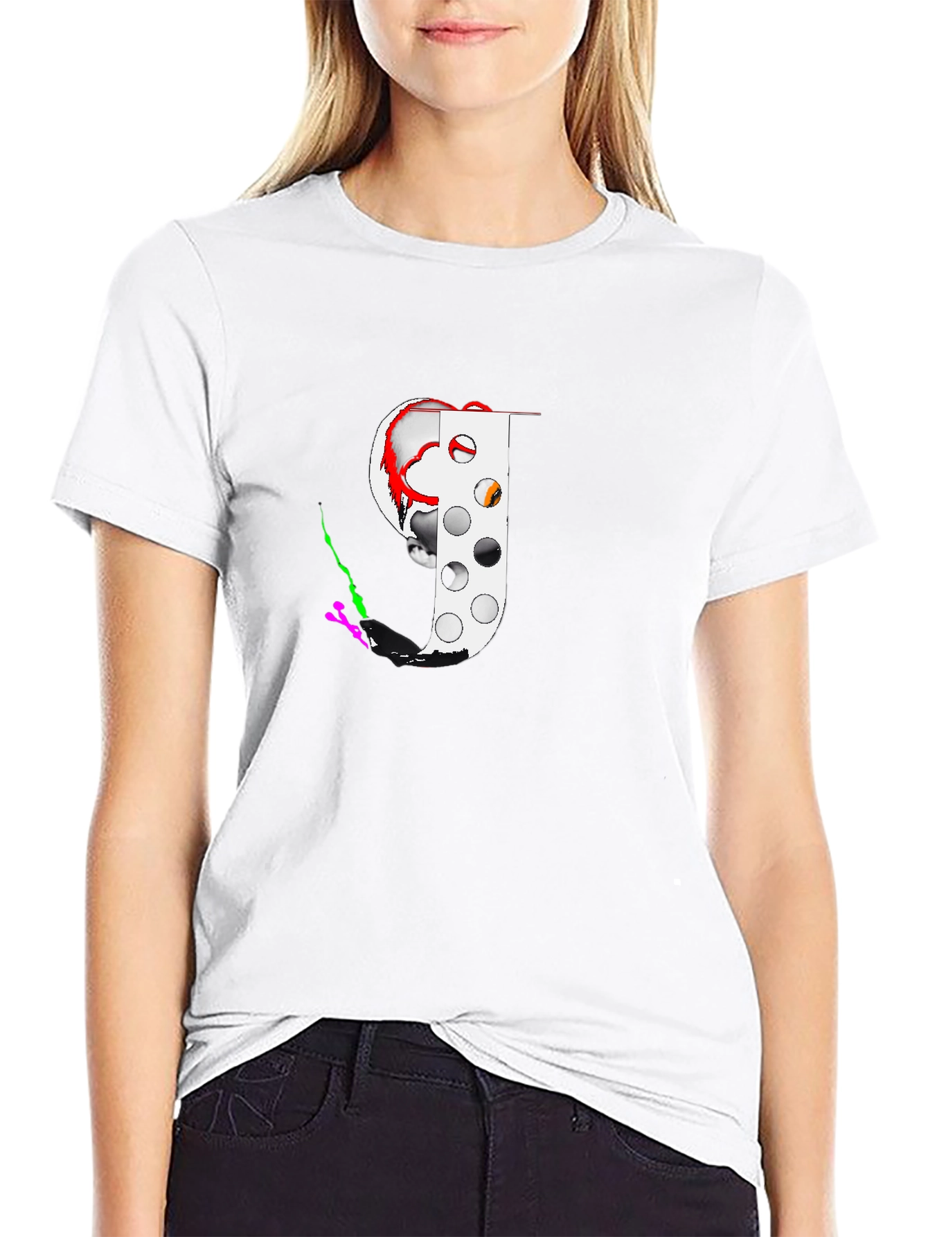 Creepy Clown Graphic Black T-Shirt