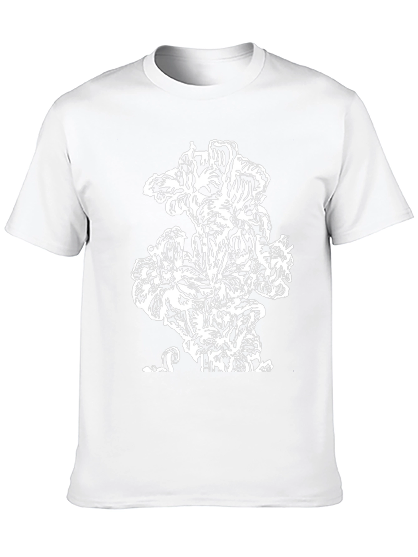 Abstract Floral Black T-Shirt