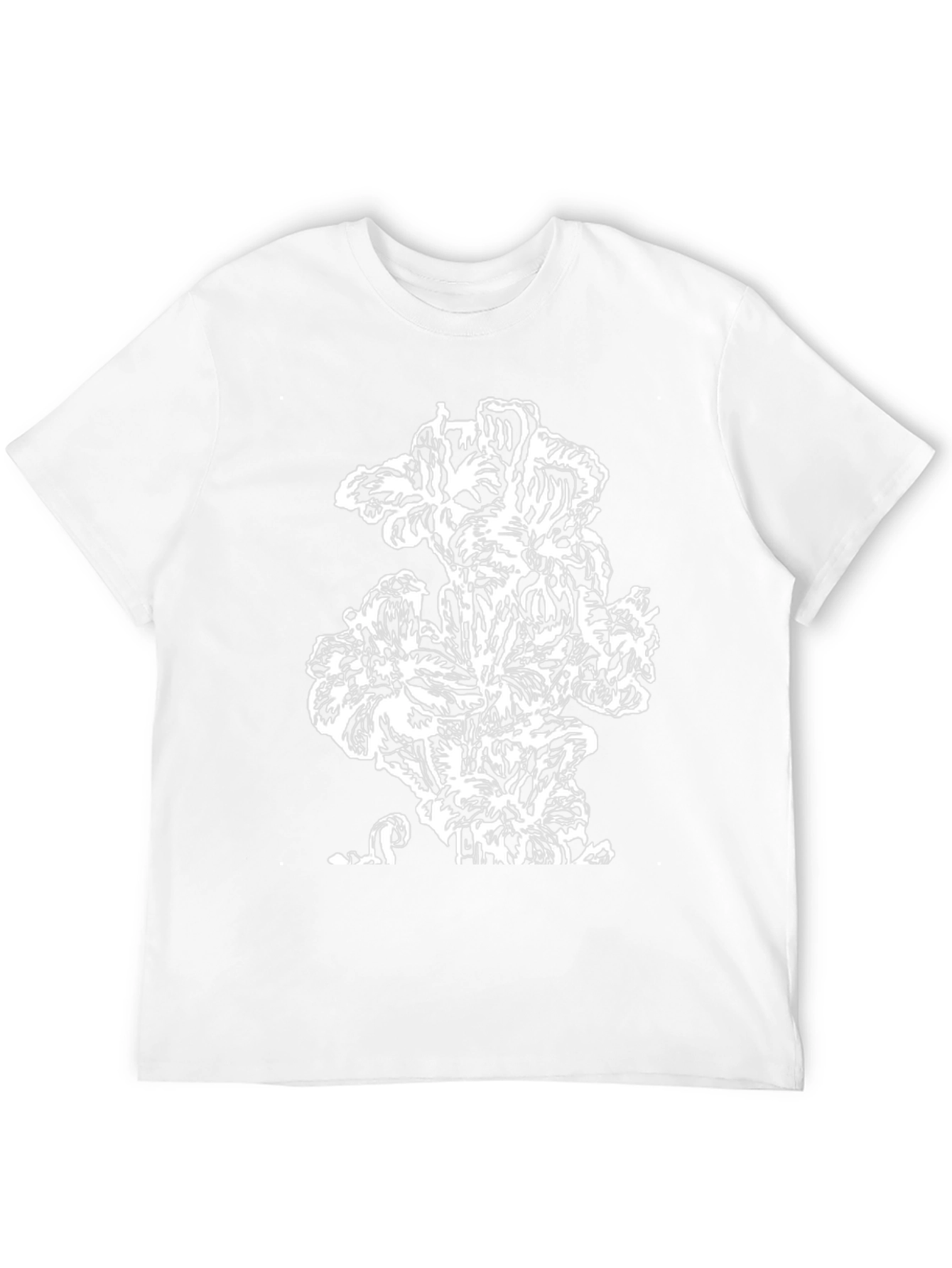 Abstract Floral Black T-Shirt