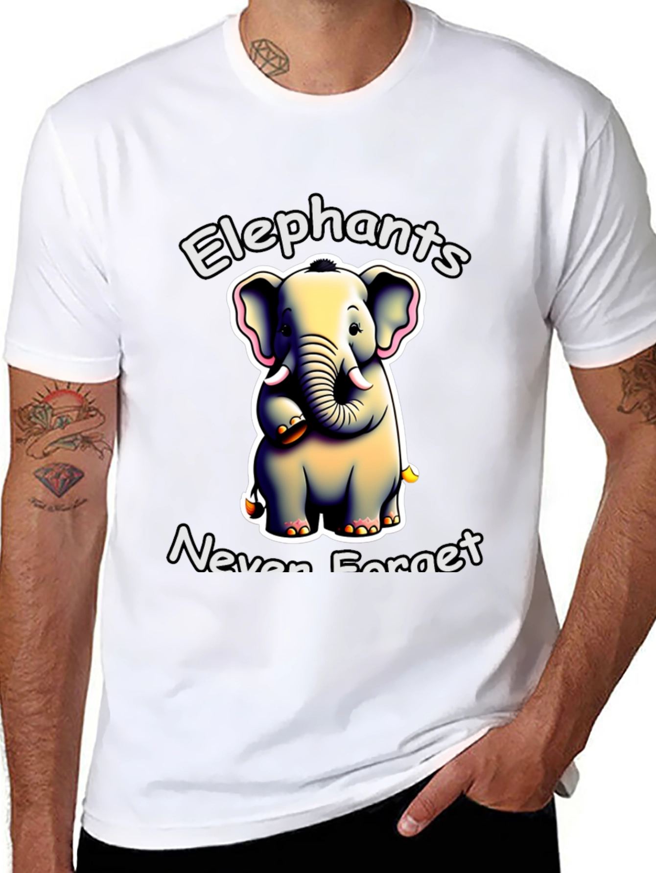Elephant Never Forget Graphic Tee