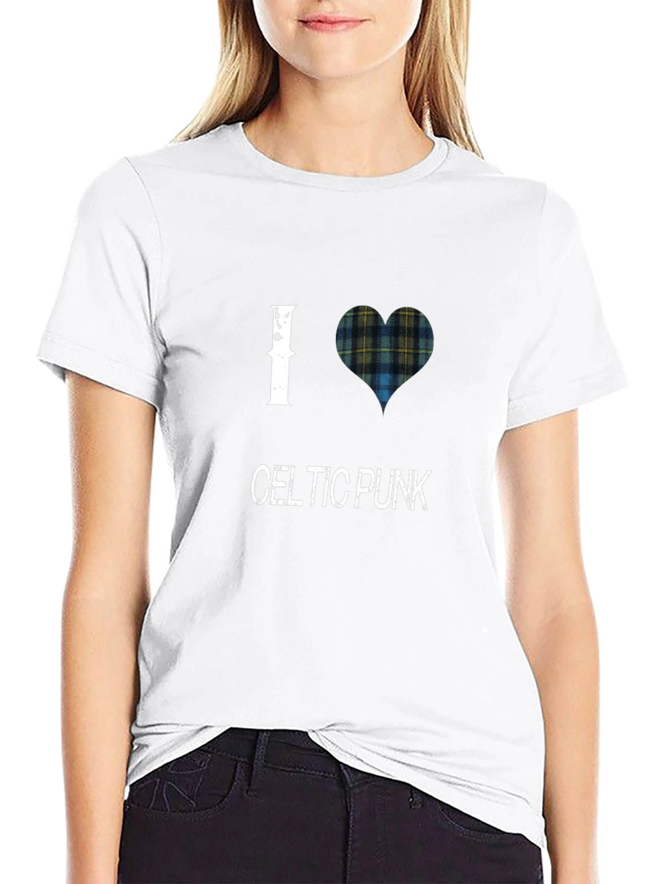 I Love Celtic Punk T-Shirt Black Cotton Tee