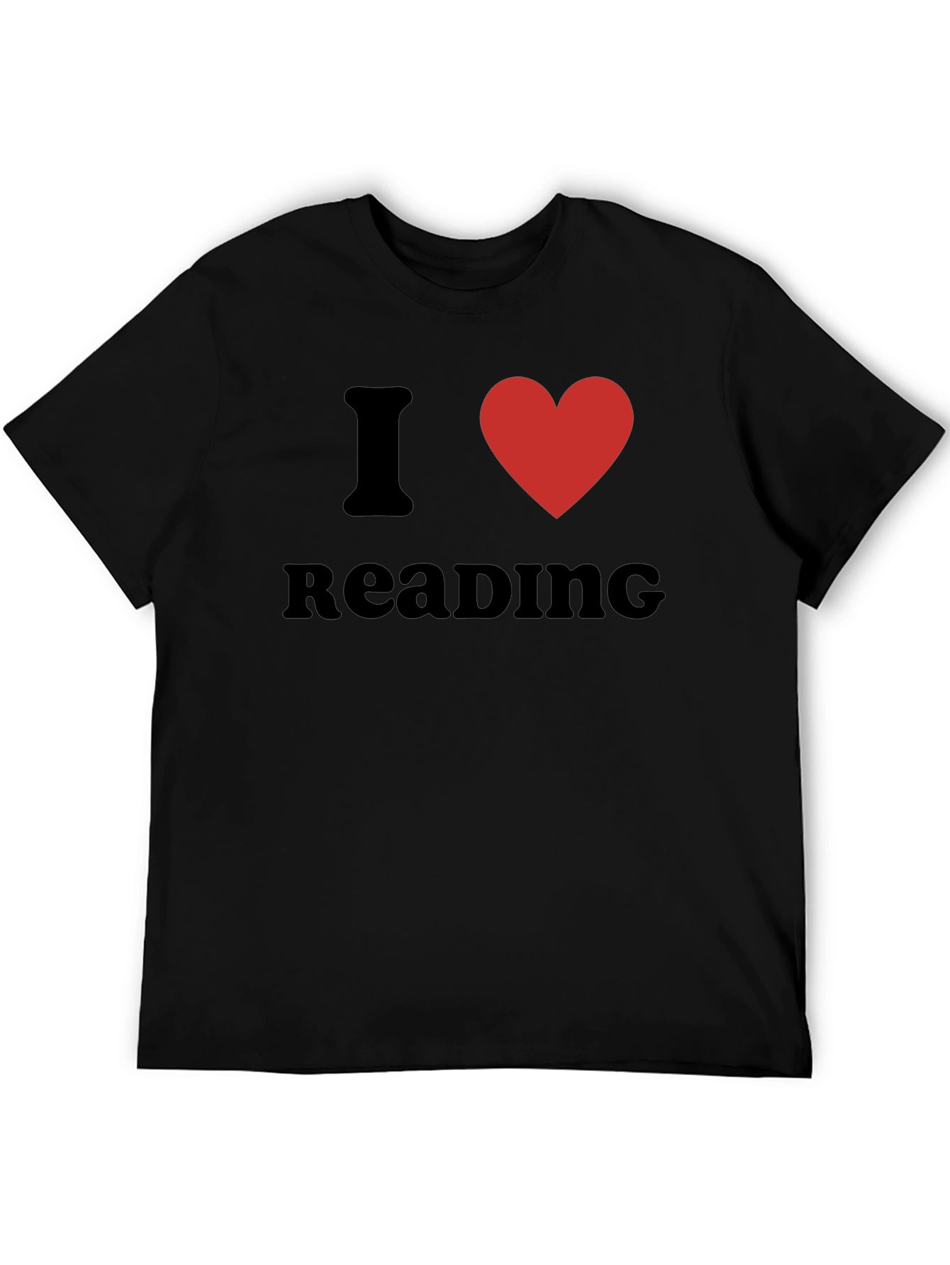 I Heart Reading Graphic Tee - Black Cotton T-Shirt