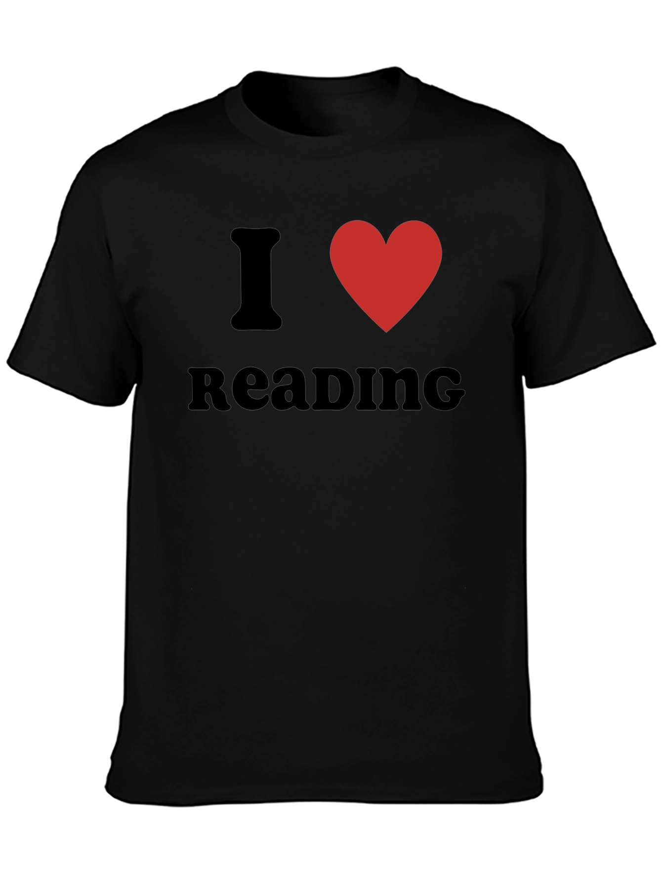 I Heart Reading Graphic Tee - Black Cotton T-Shirt