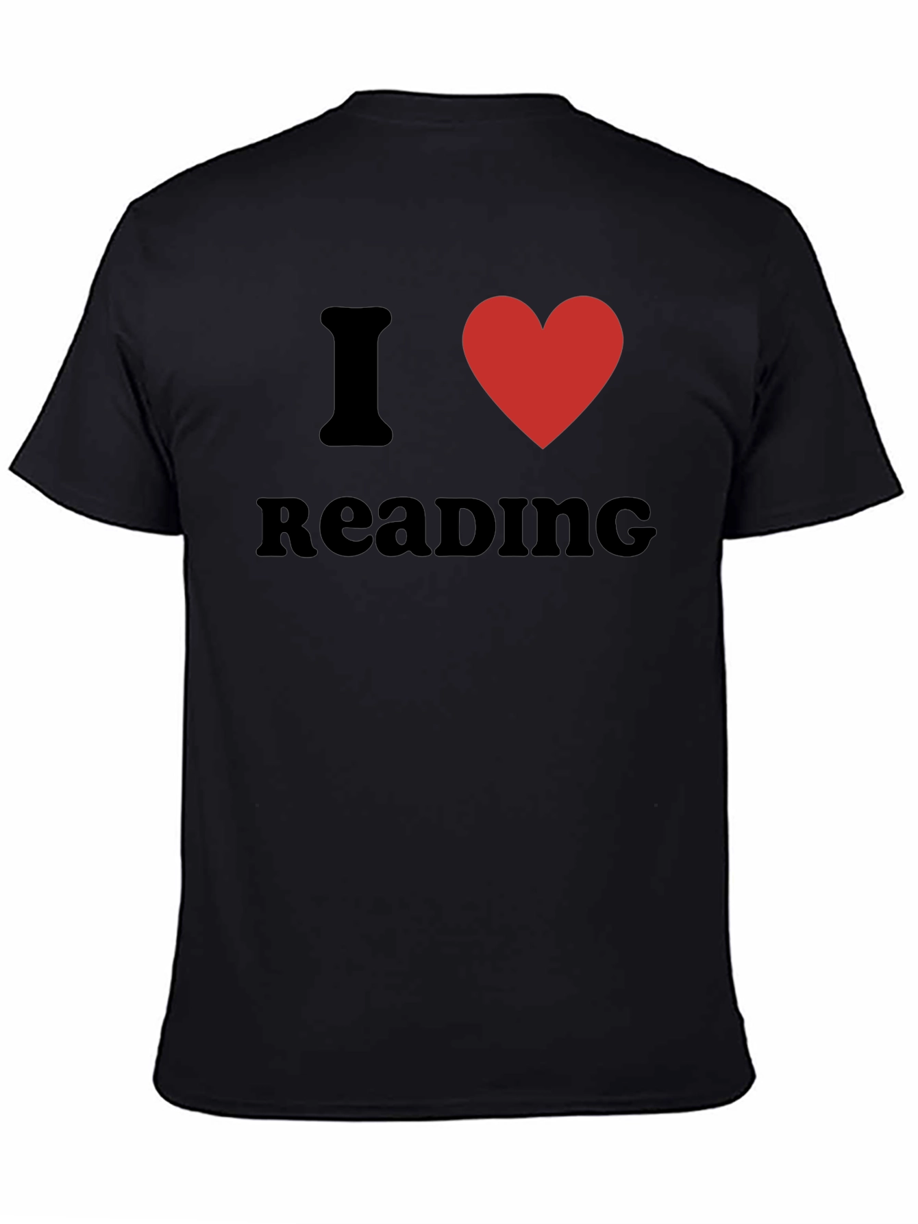 I Heart Reading Graphic Tee - Black Cotton T-Shirt