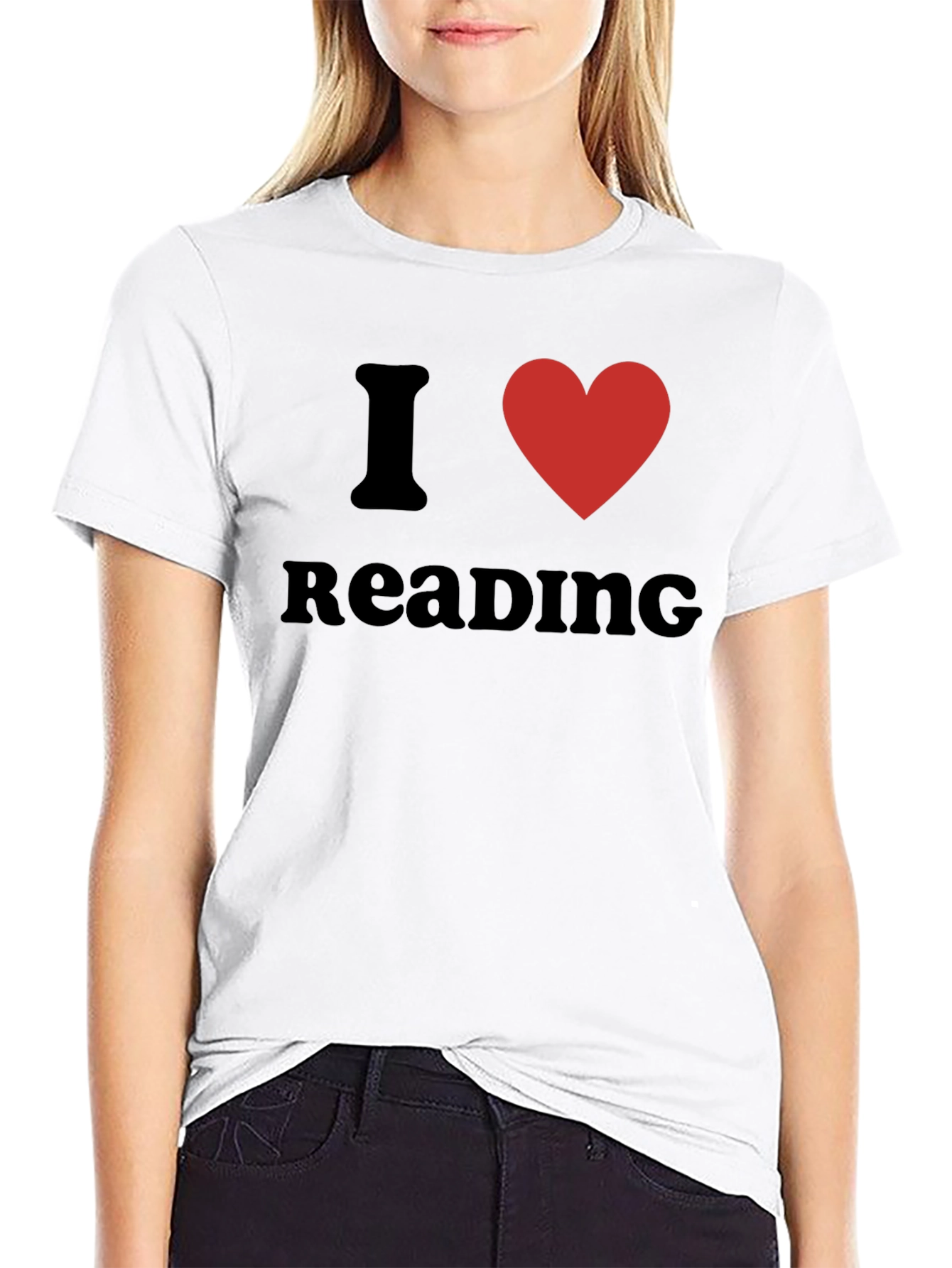 I Heart Reading Graphic Tee - Black Cotton T-Shirt