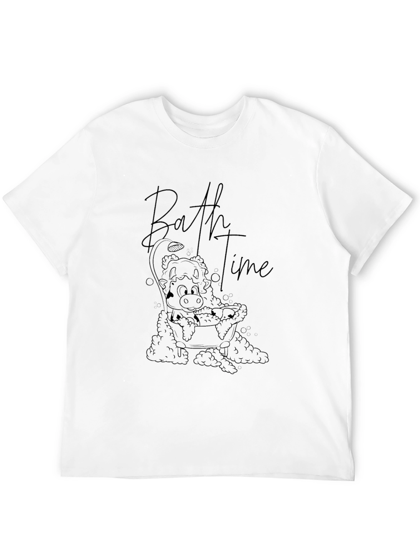 Bathtime Cow Graphic Tee - Relaxed Fit