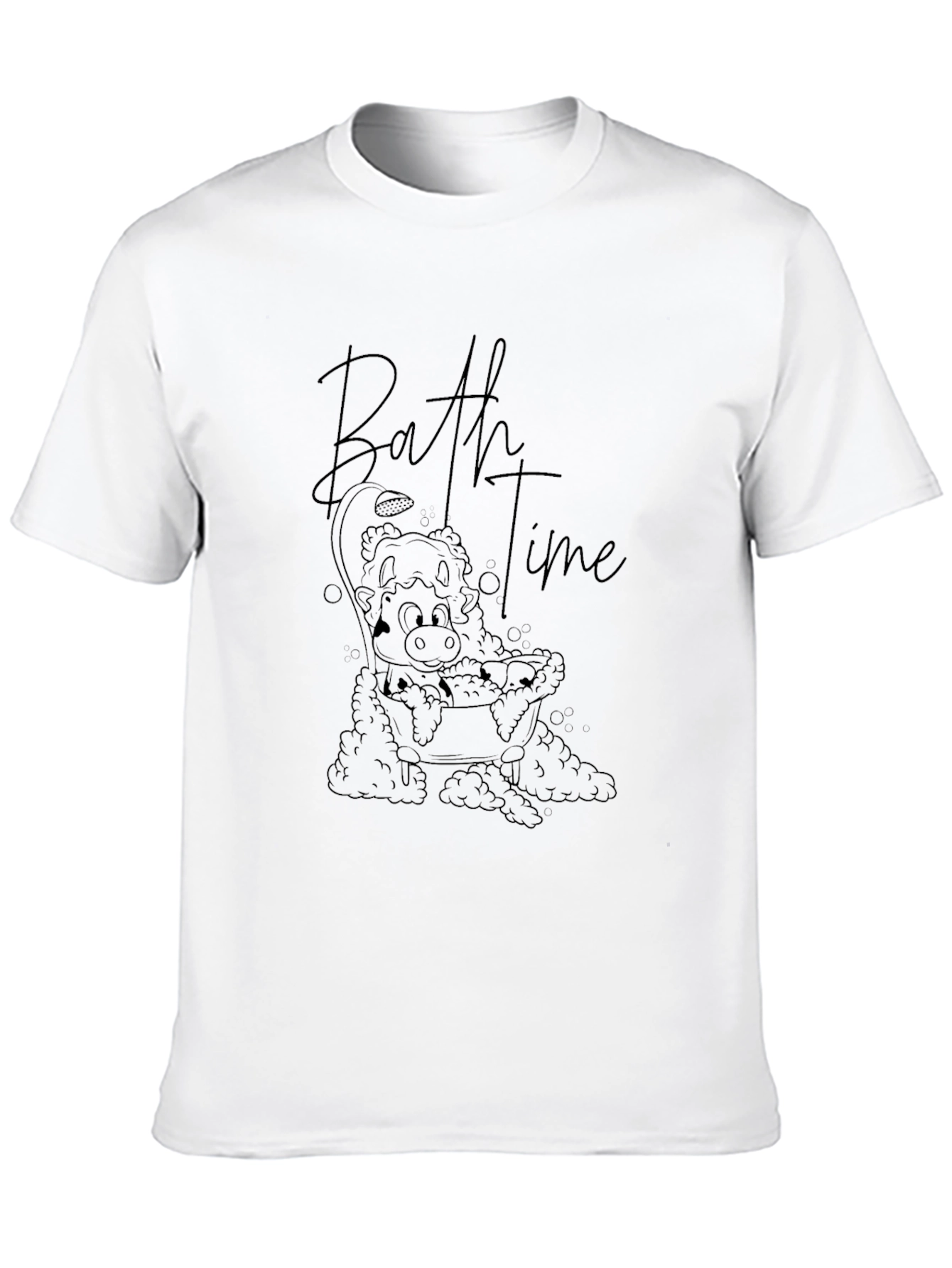 Bathtime Cow Graphic Tee - Relaxed Fit