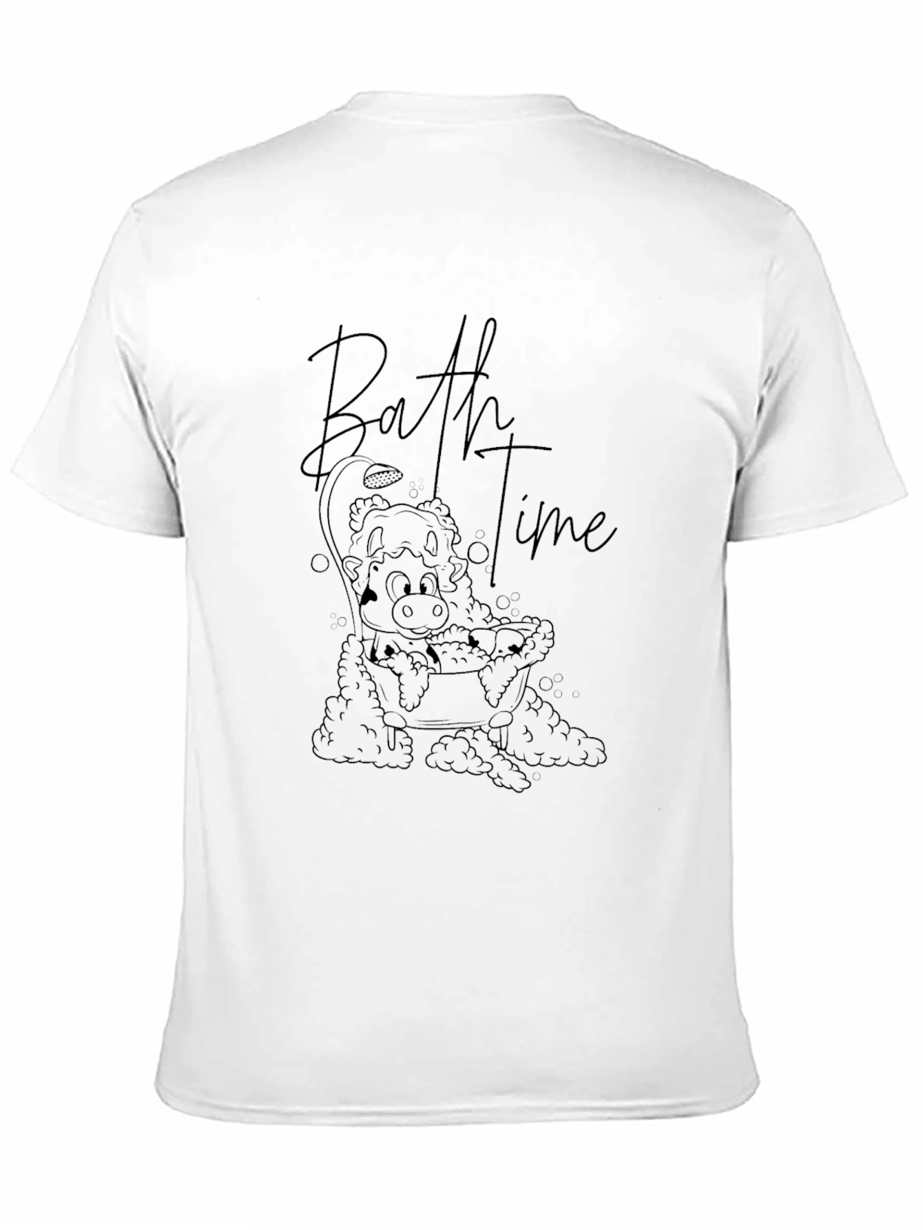Bathtime Cow Graphic Tee - Relaxed Fit