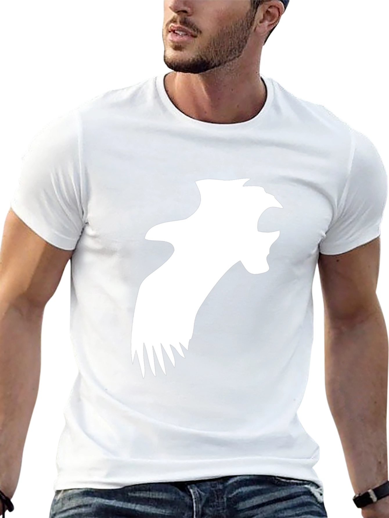 Black T-Shirt with Eagle Graphic