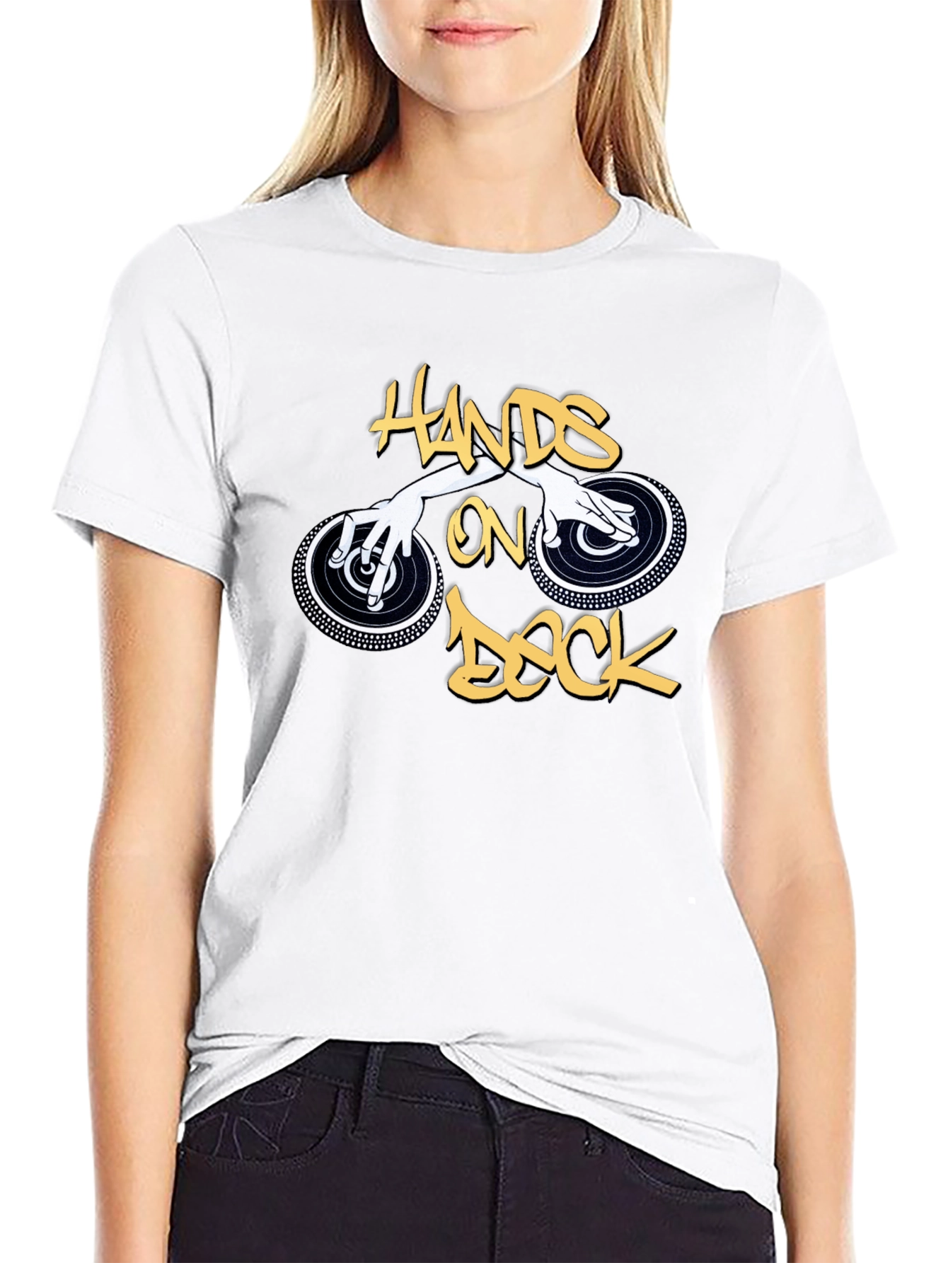 Hands on Deck Graphic Black T-Shirt